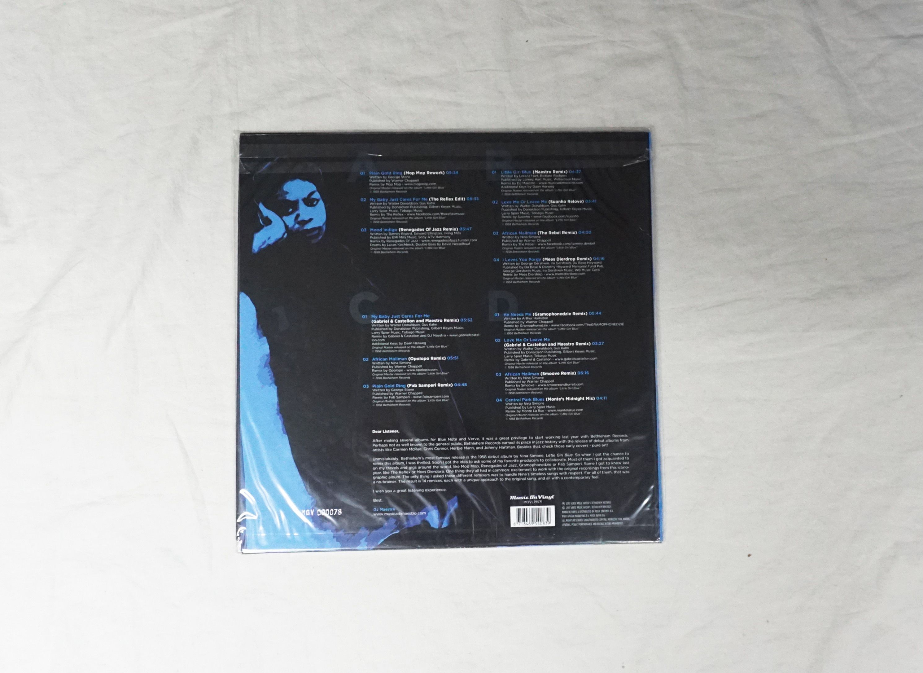 Vintage 2015 Nina Simone "Little Girl Blue (Remixed)" Vinyl, Ltd 750 Size ONE SIZE - 5 Thumbnail