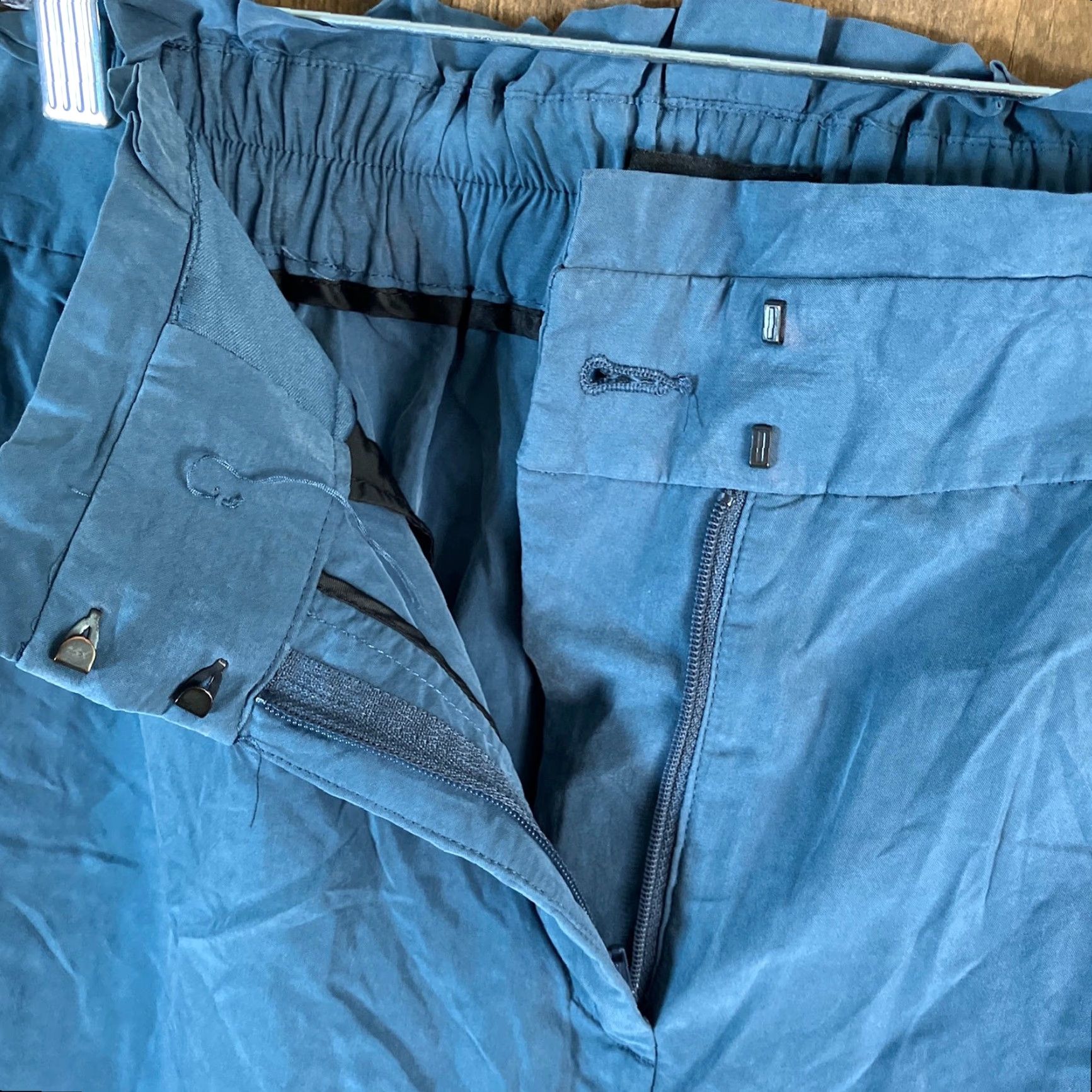 Express Express Womens Pants Blue High Rise Ankle Loose Stretch Medium Size 32" / US 10 / IT 46 - 4 Thumbnail