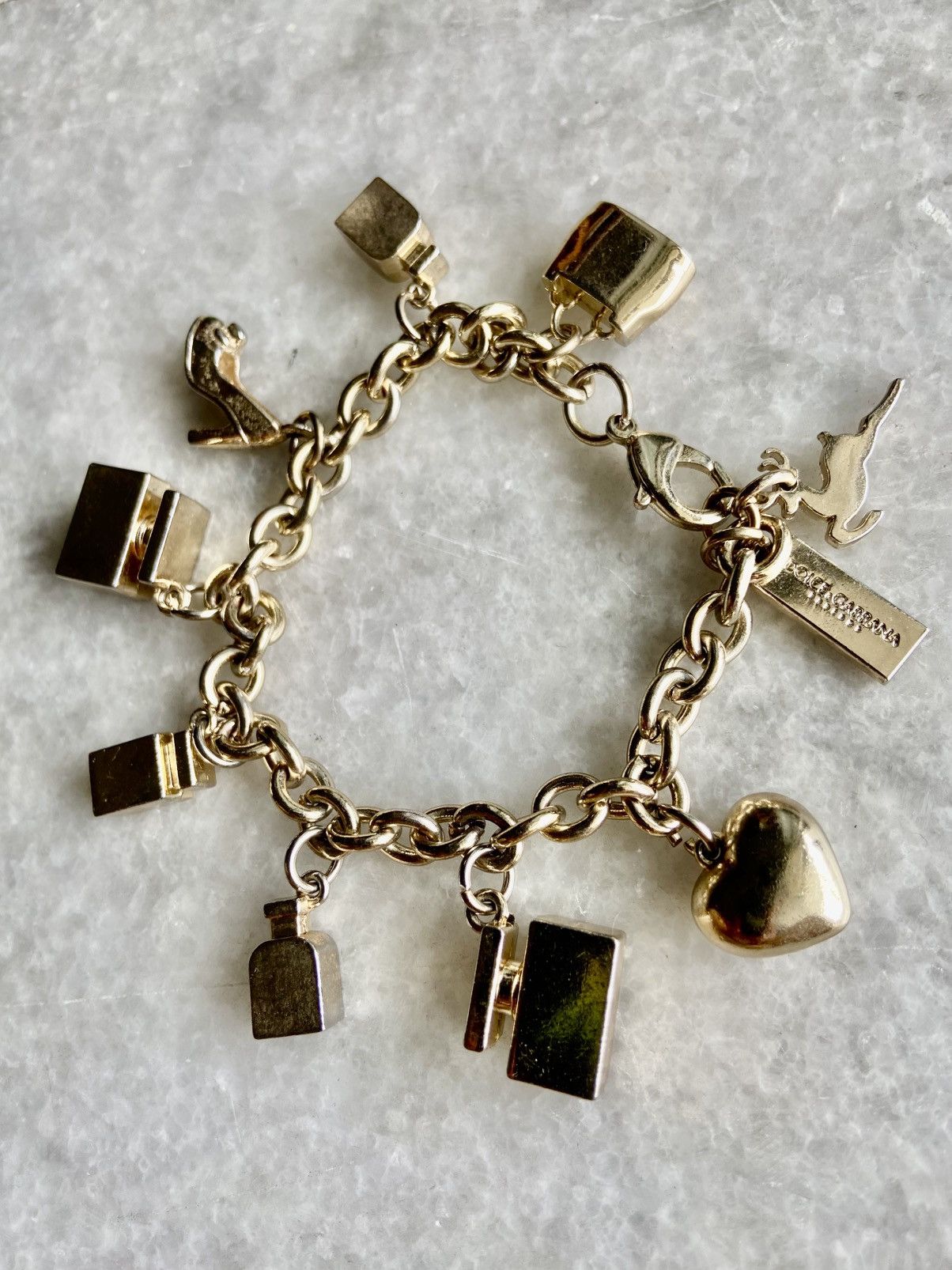 Dolce & Gabbana Dolce & Gabbana Gold Metal Charm Bracelet Size ONE SIZE - 2 Thumbnail