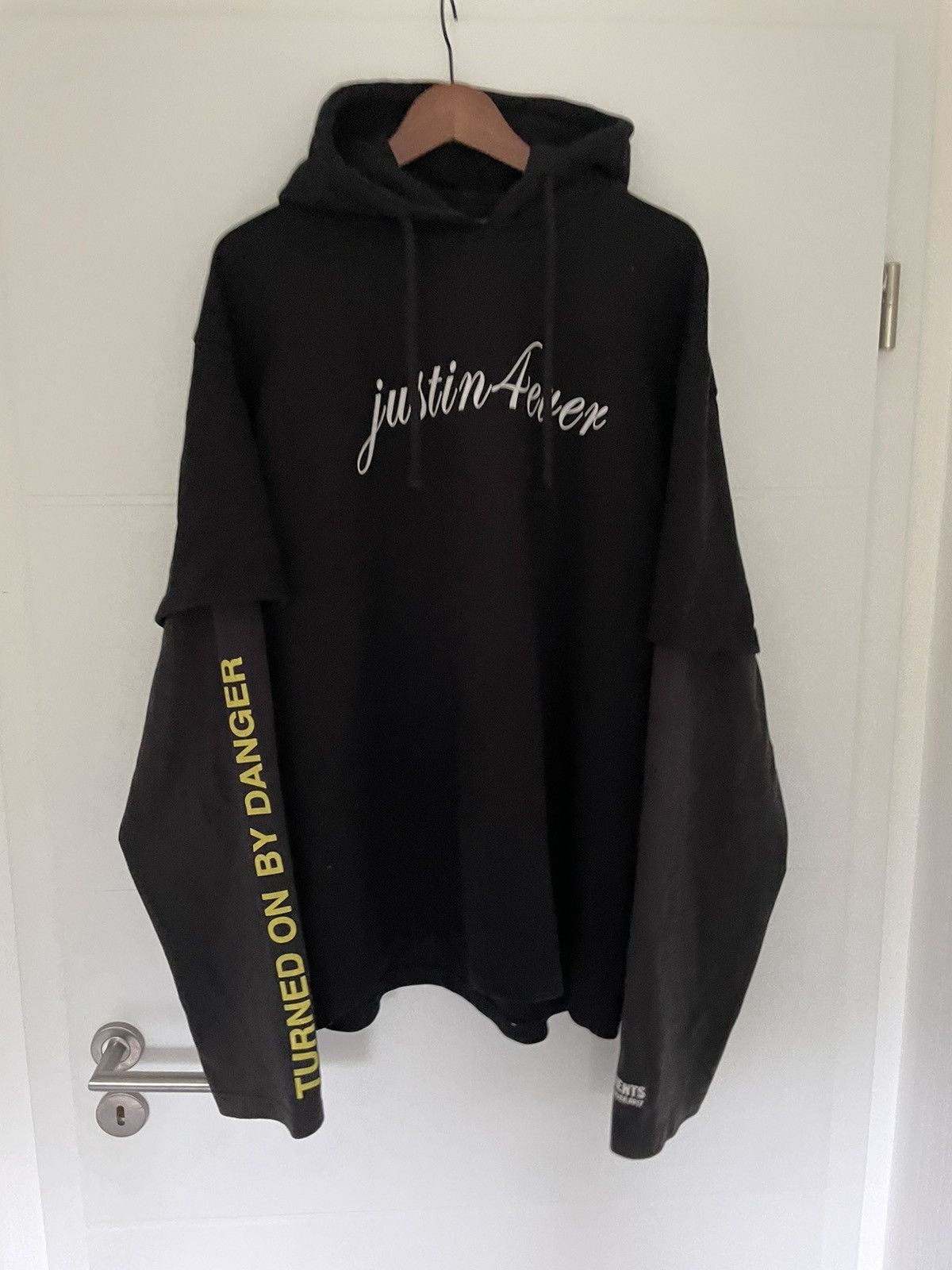 パーカーVETEMENTS 2017 17aw justin 4 ever hoodie