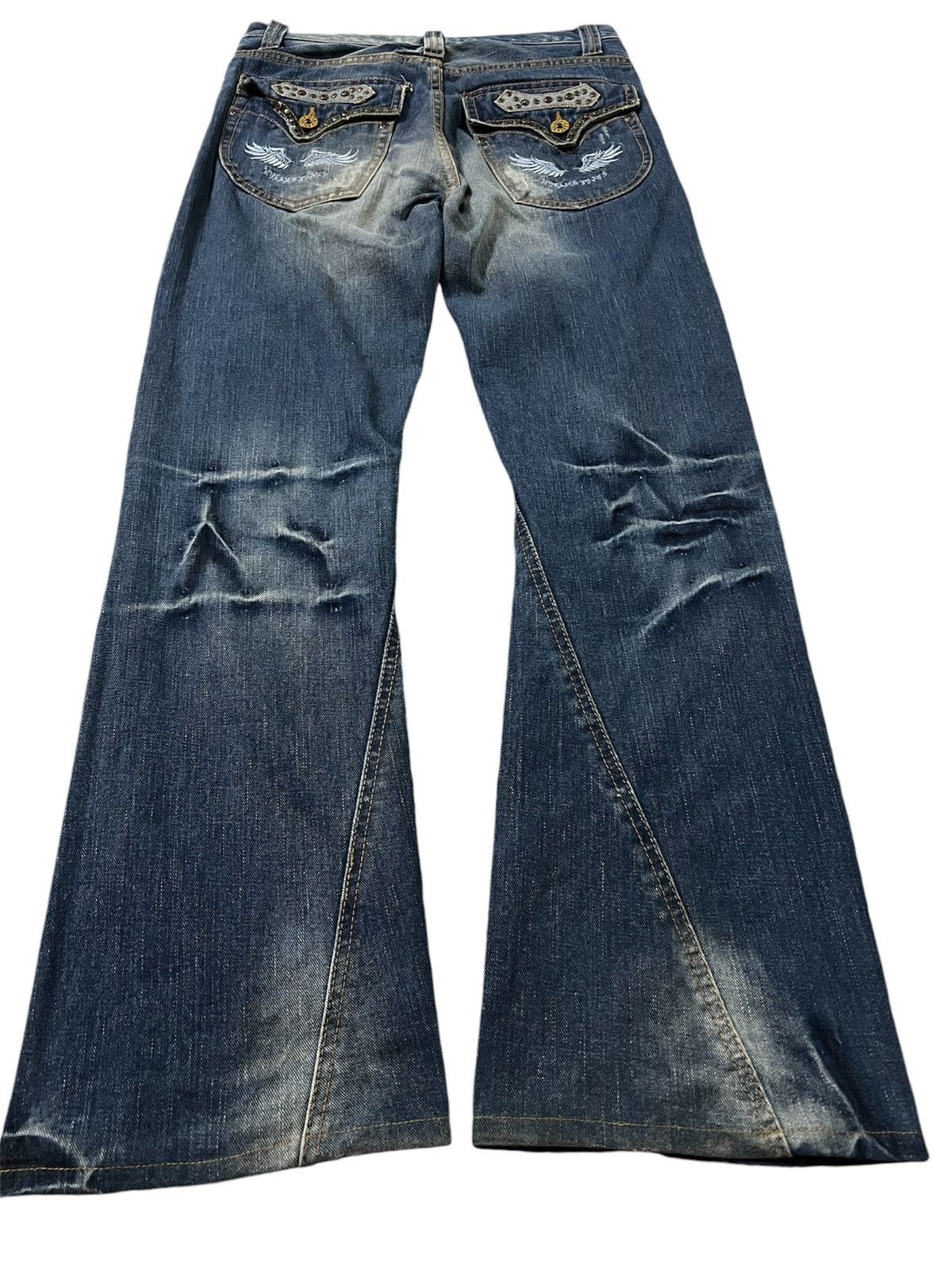 If Six Was Nine × Japanese Brand × Le Grande Bleu (L.G.B.) 💥FLARE 💥JEANS NYLAUS WASHED BOOTCUT 90’s STYLE Size US 29 - 2 Thumbnail