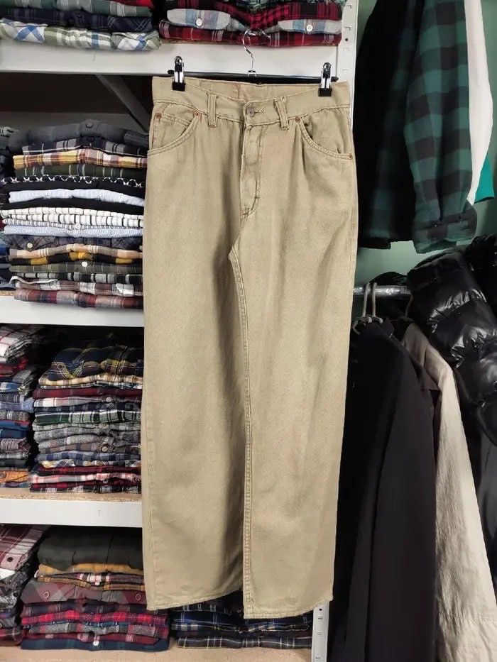 Levi's Vintage Levi's 646 0419 Big E Orange Tag Beige Jenas Pants Size US 30 / EU 46 - 1 Thumbnail