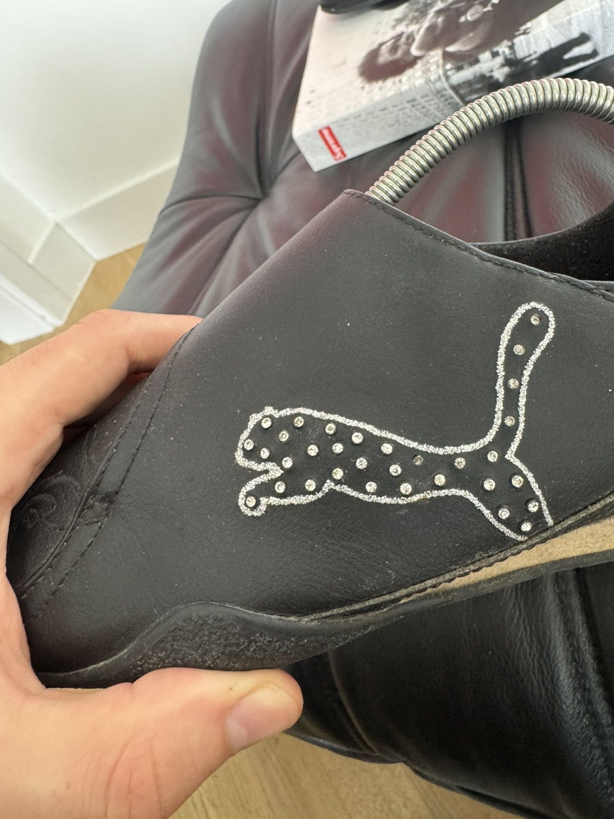 Puma Y2K Vintage Puma Speedcat Low Top Leather Studded Sneakers Size US 7 / EU 40 - 9 Thumbnail