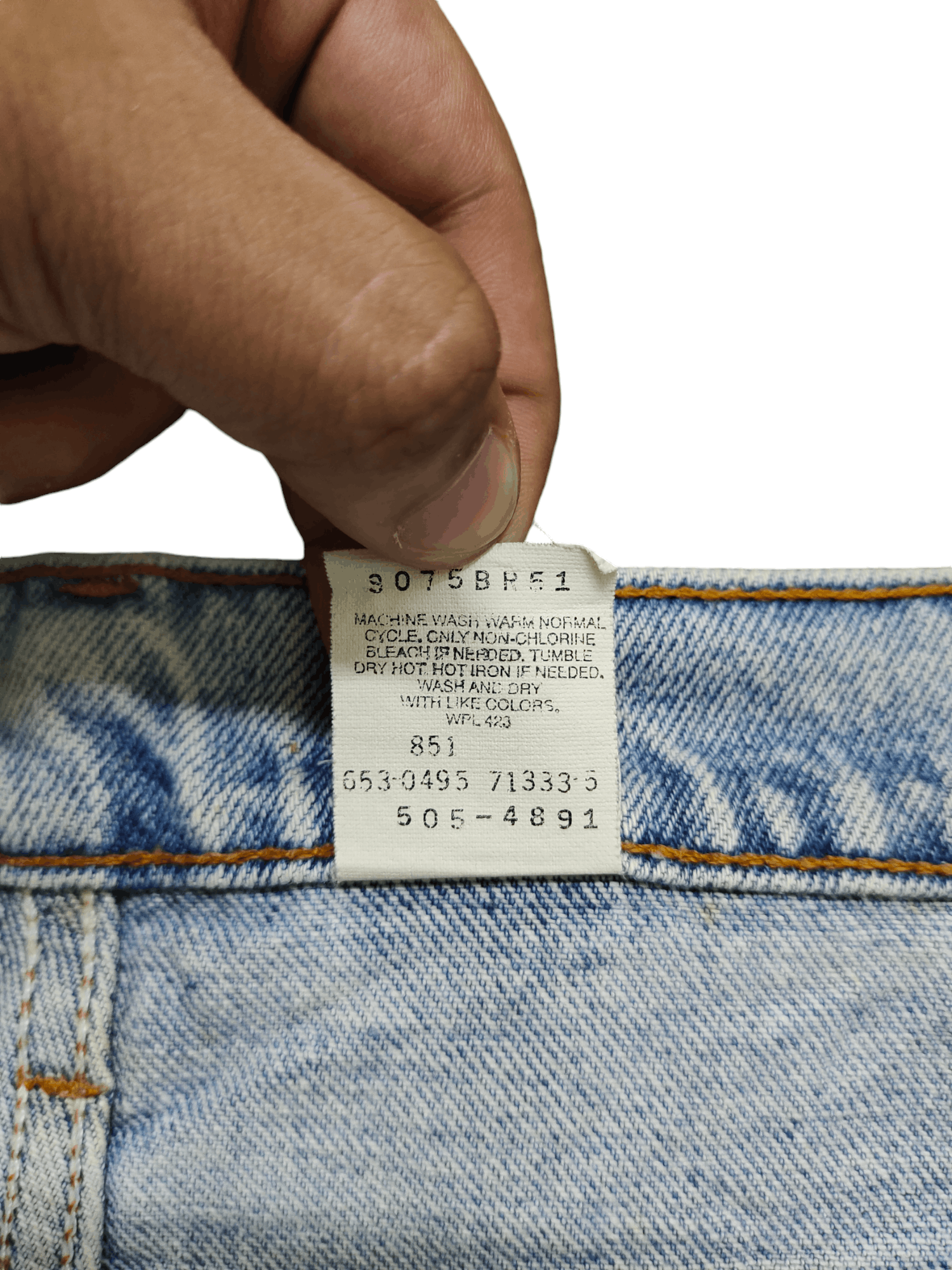 Levi's Vintage Clothing Vintage 90s Levi's 550 Sand Light Wash Faded Denim Jeans Size US 36 / EU 52 - 20 Thumbnail