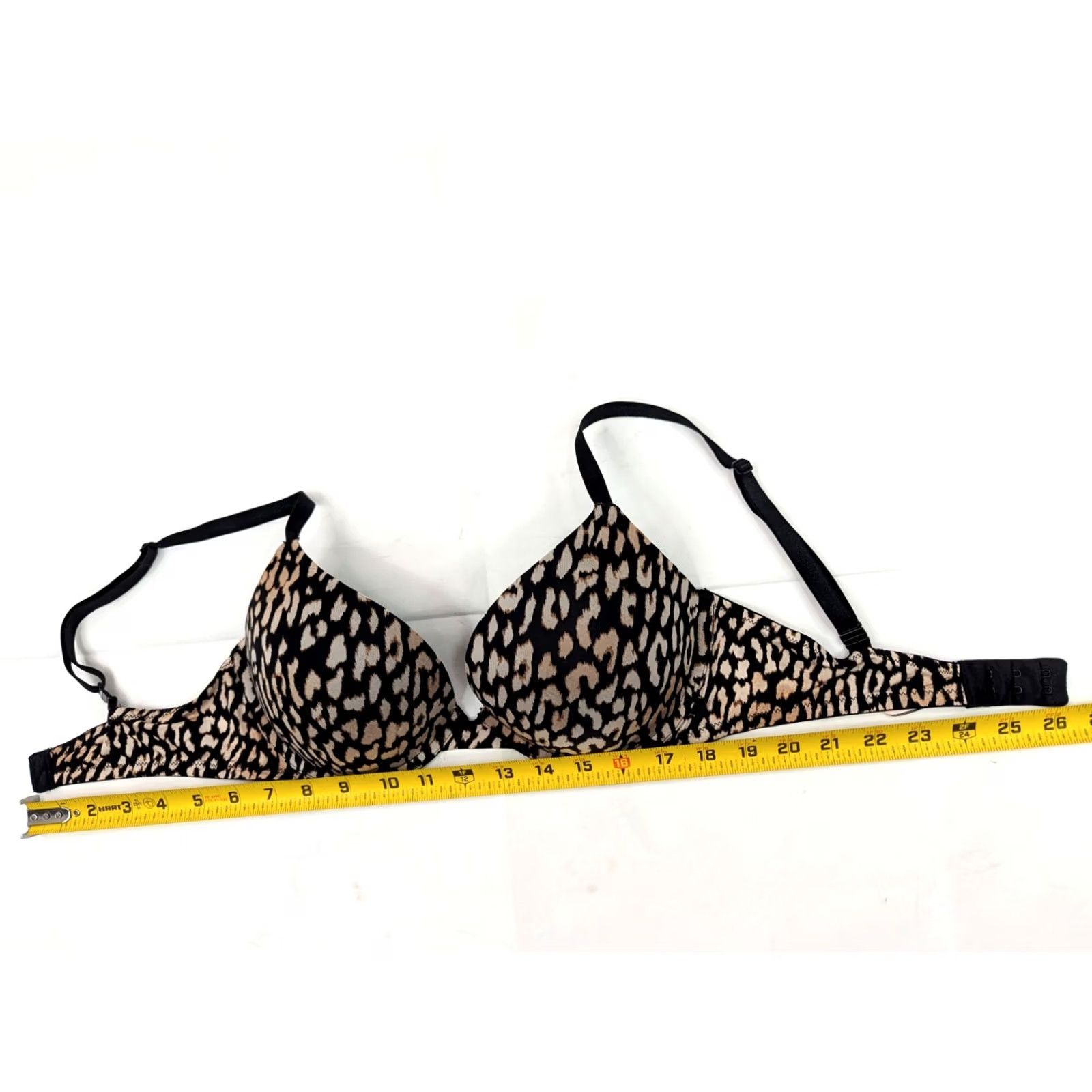 Victoria's Secret Victoria's Secret Leopard Push Up Bra Women 34D Underwire 406471 Black Yellow EUC Size ONE SIZE - 7 Thumbnail