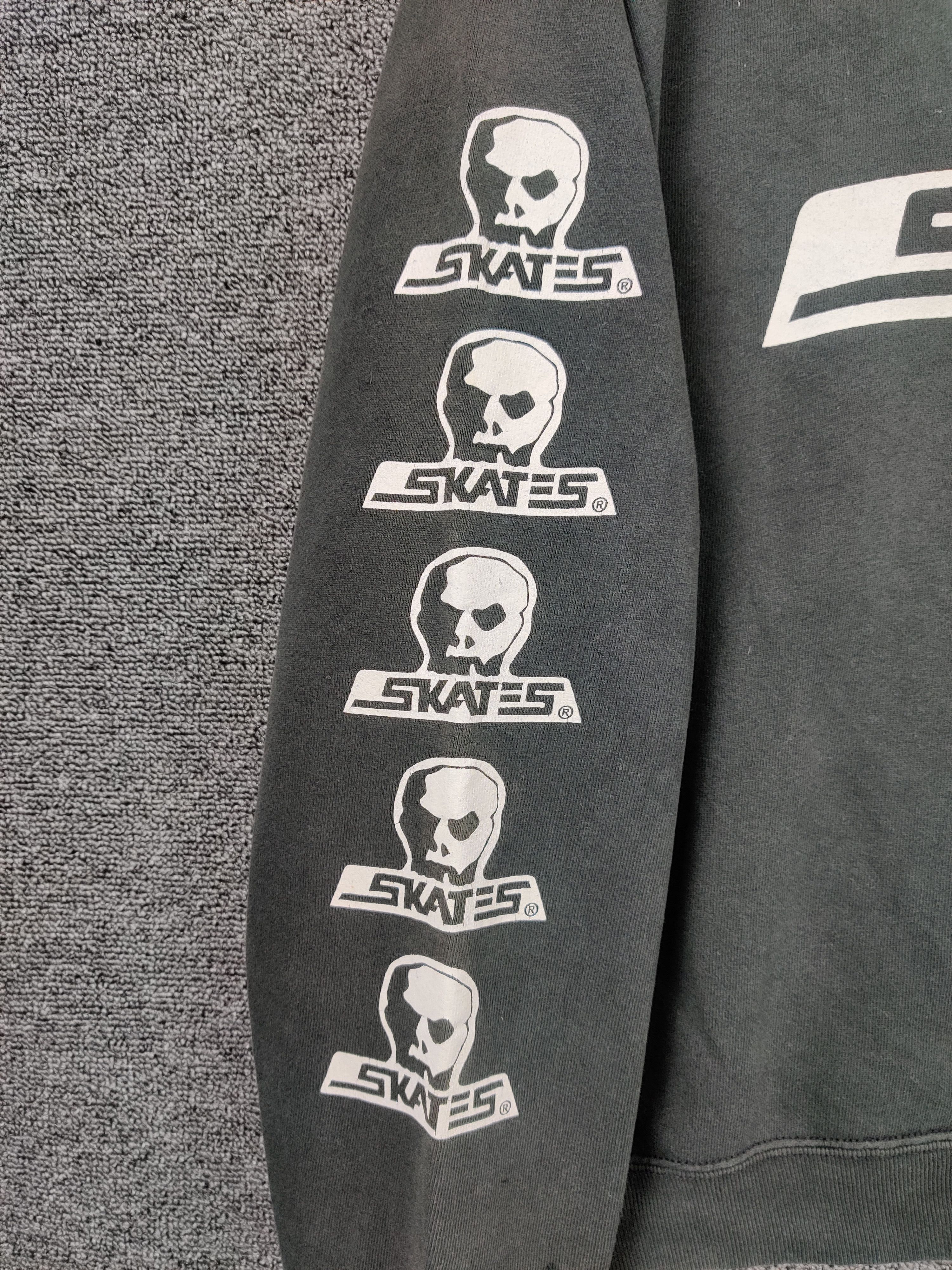 Vintage Vintage Skull Skates Skateboard Skull Sweatshirt Size US L / EU 52-54 / 3 - 4 Thumbnail