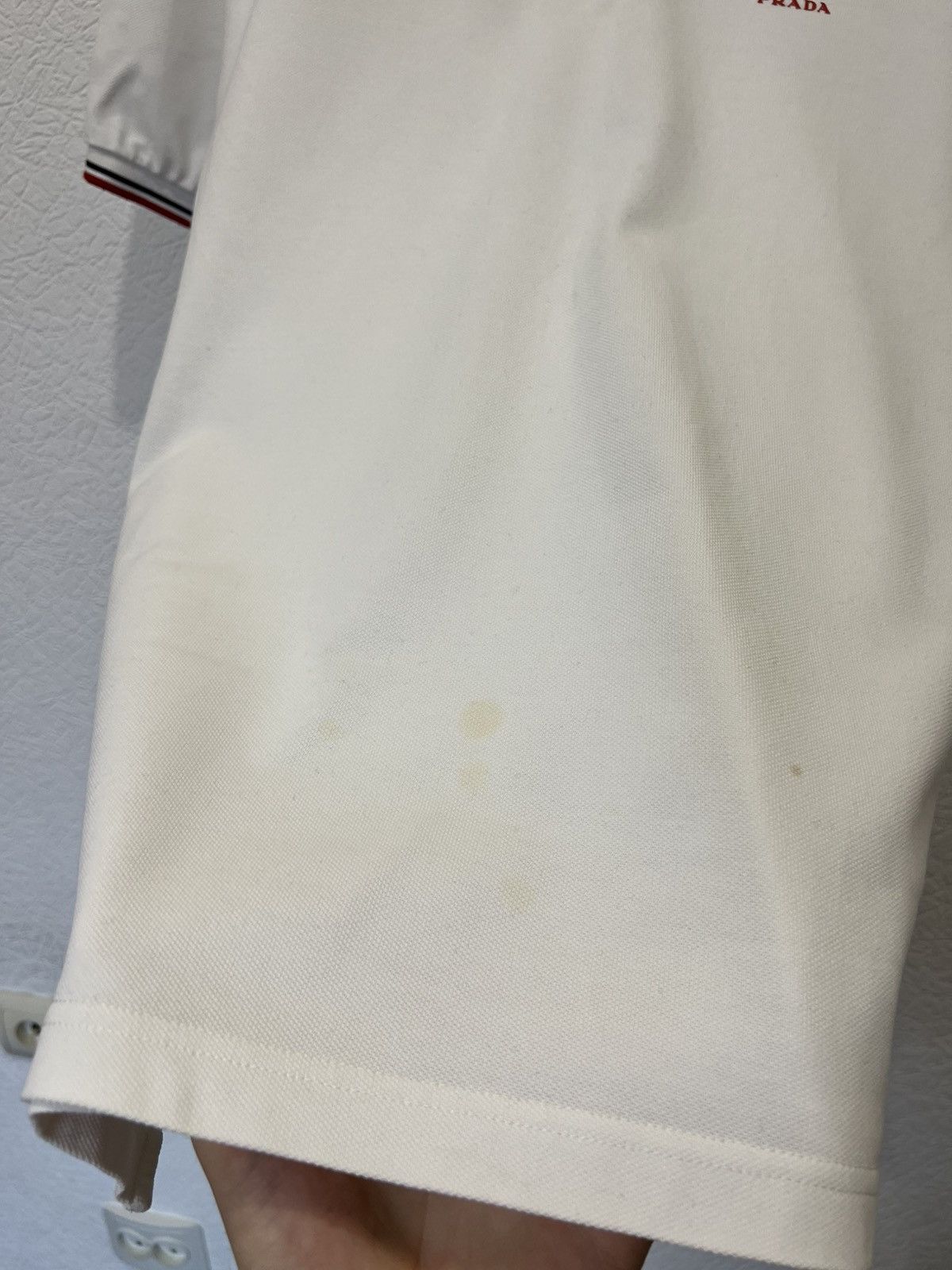 Prada Prada Mens White Polo Shirt Size US XL / EU 56 / 4 - 10 Thumbnail