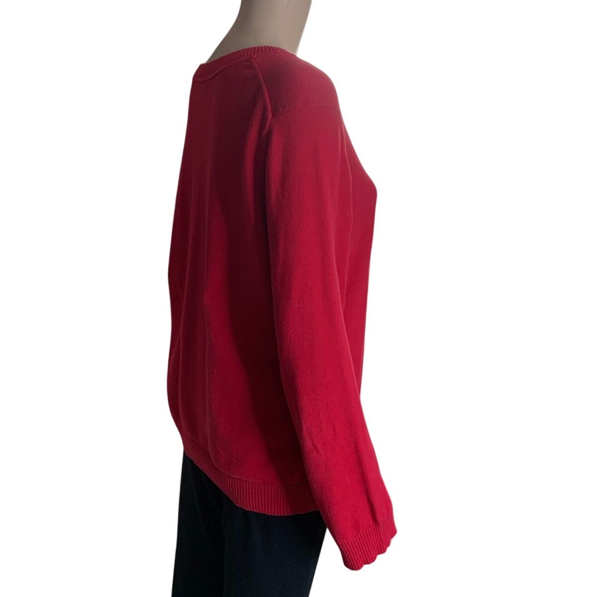 Van Heusen Van Heusen Women's Size Large V-Neck Sweater Pullover Argyle Size L / US 10 / IT 46 - 6 Thumbnail