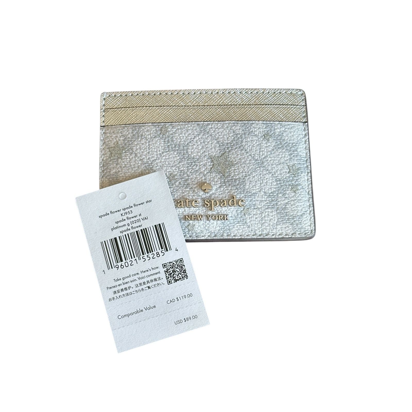 Kate Spade Kate Spade Spade Flower Star Toss Small Slim Card Holder Size ONE SIZE - 4 Thumbnail