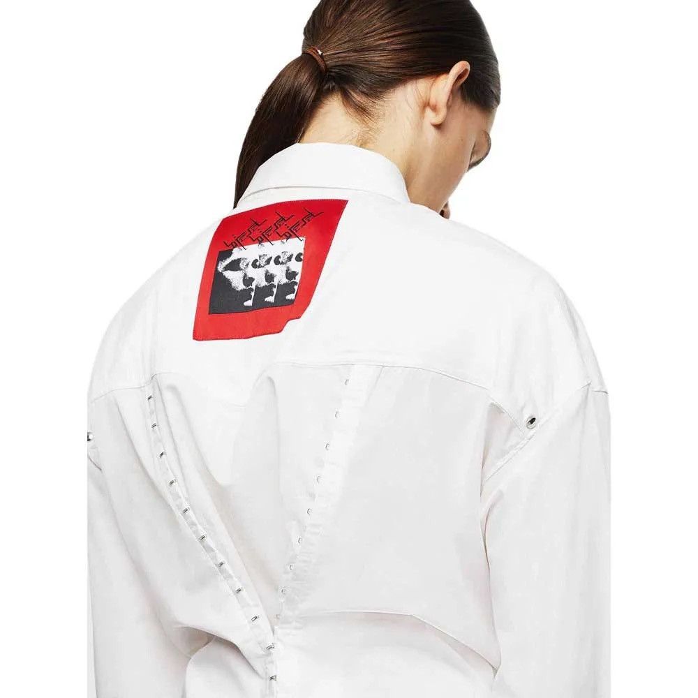 Diesel Diesel - C-Chaka Poplin Shirt With Hook Details - White Size XS / US 0-2 / IT 36-38 - 2 Thumbnail