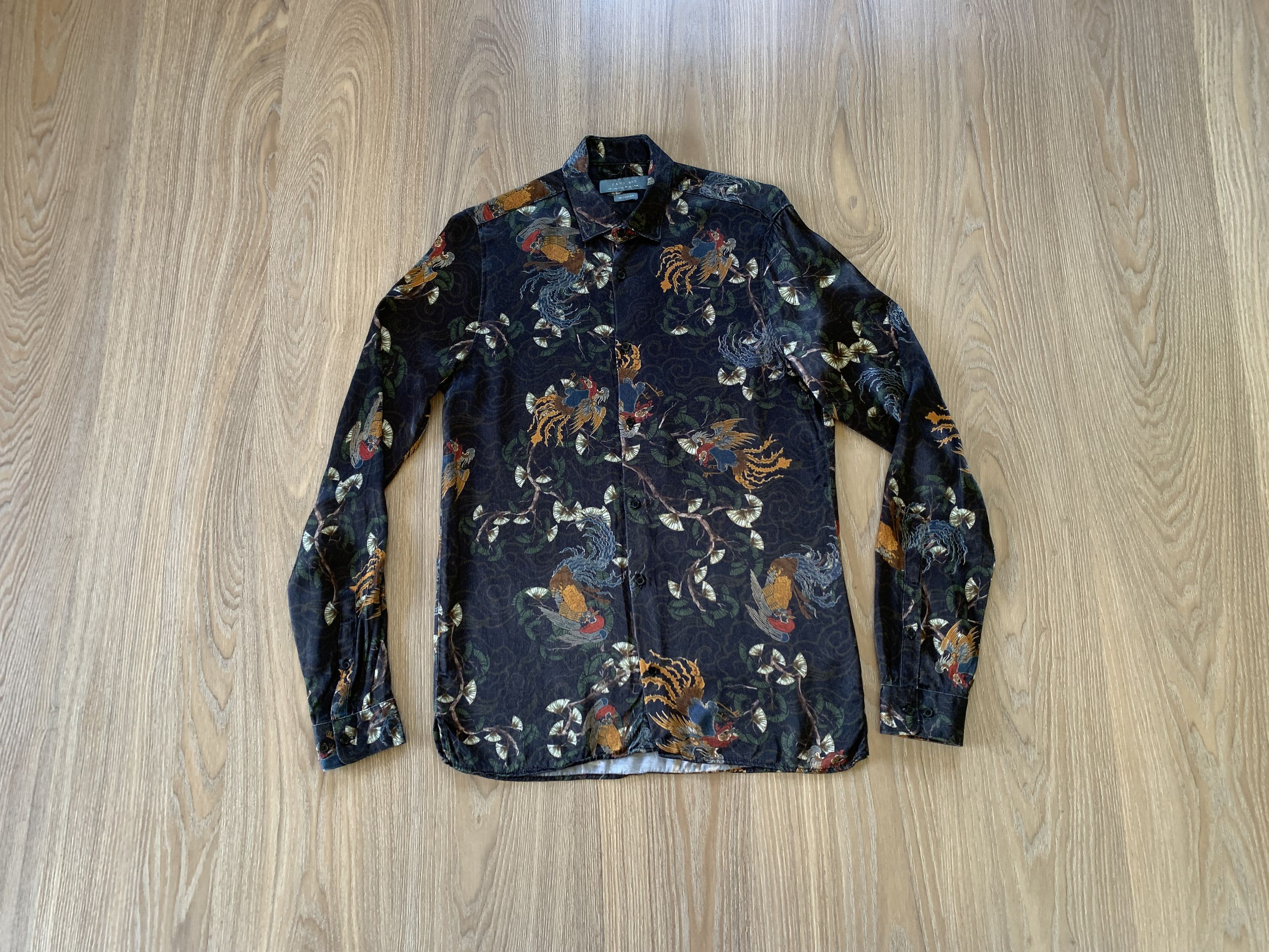 Designer × Zara Zara Man Regular Fit Long Sleeve Printed Shirt Size US S / EU 44-46 / 1 - 1 Thumbnail