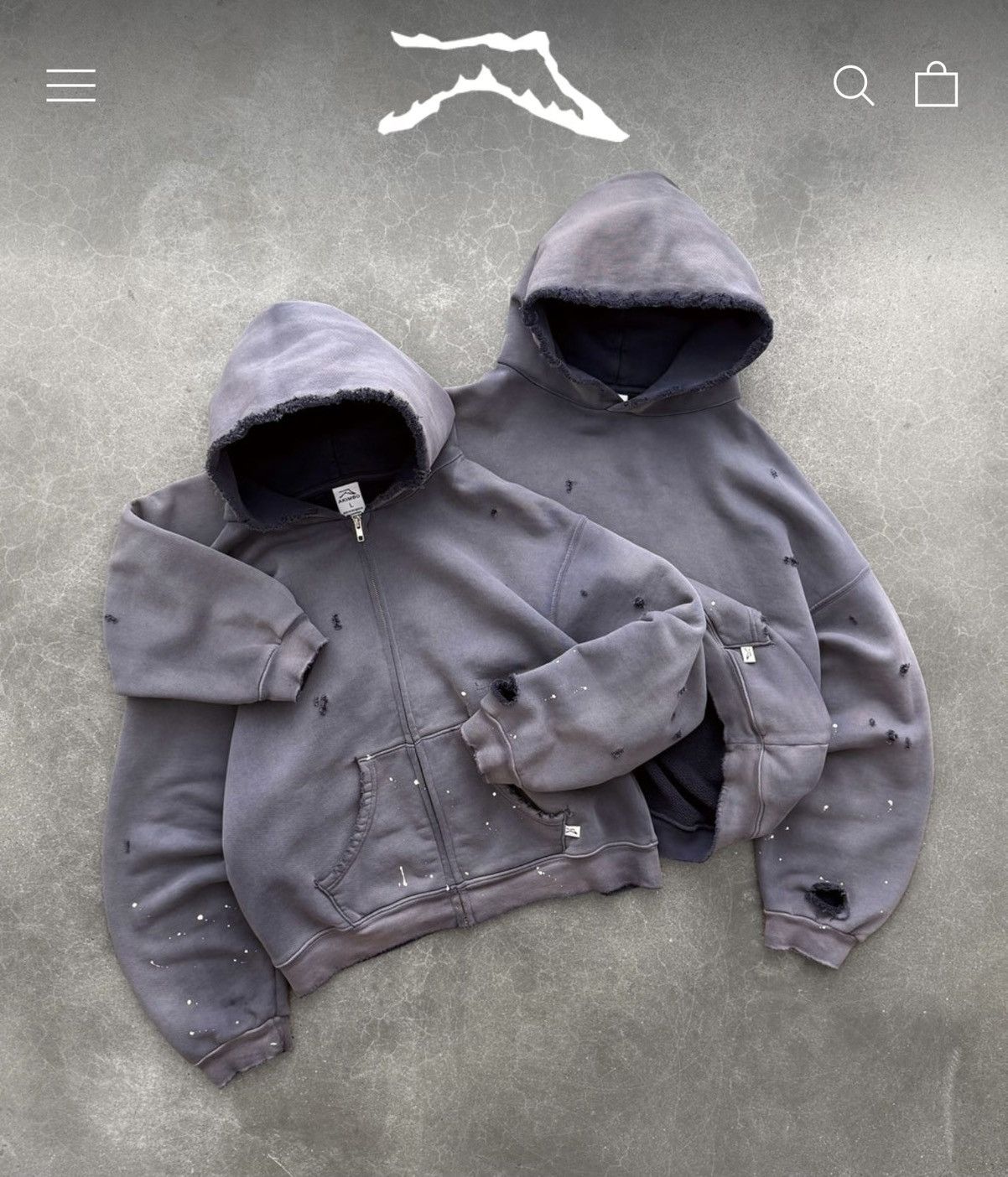 Akimbo Club Akimbo Club Zip up hoodie Charcoal Gray | Grailed