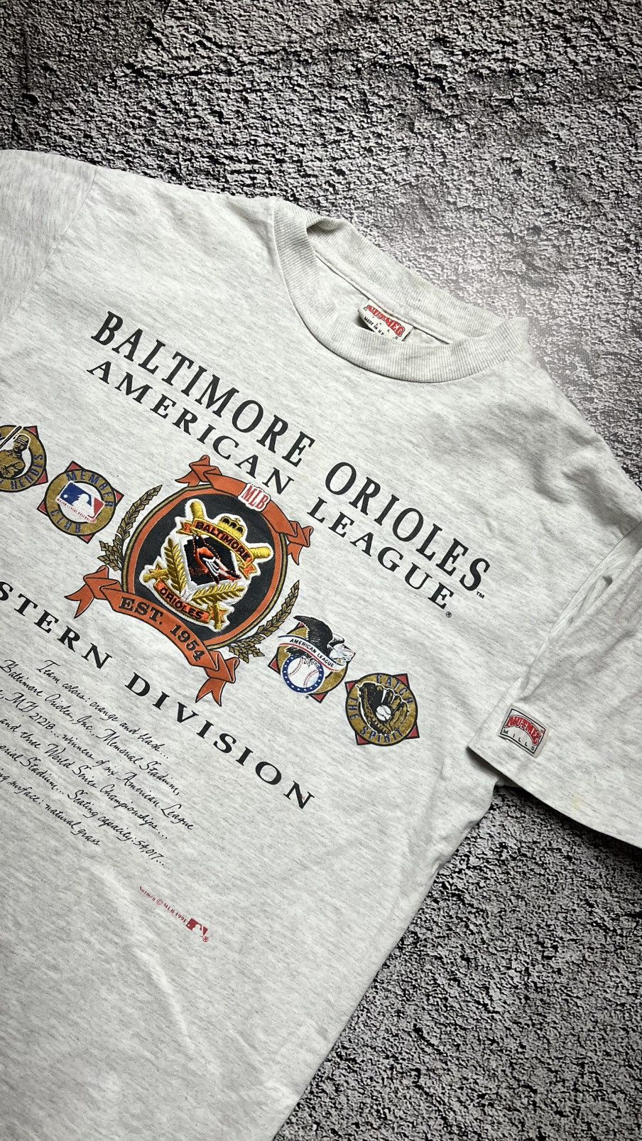 MLB × Nutmeg × Vintage 1991 RARE‼️Baltimore Orioles MLB nutmeg mills USA T shirt Size US M / EU 48-50 / 2 - 2 Thumbnail