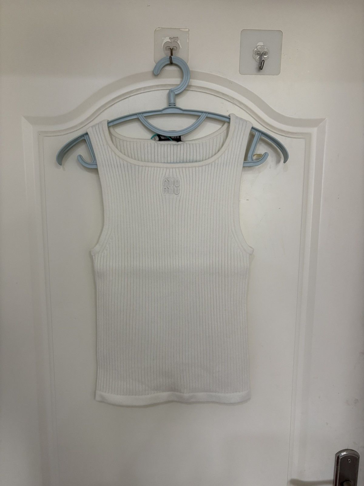 Miu Miu SS25 Logo Stripe Tank Top Size S / US 4 / IT 40 - 1 Thumbnail
