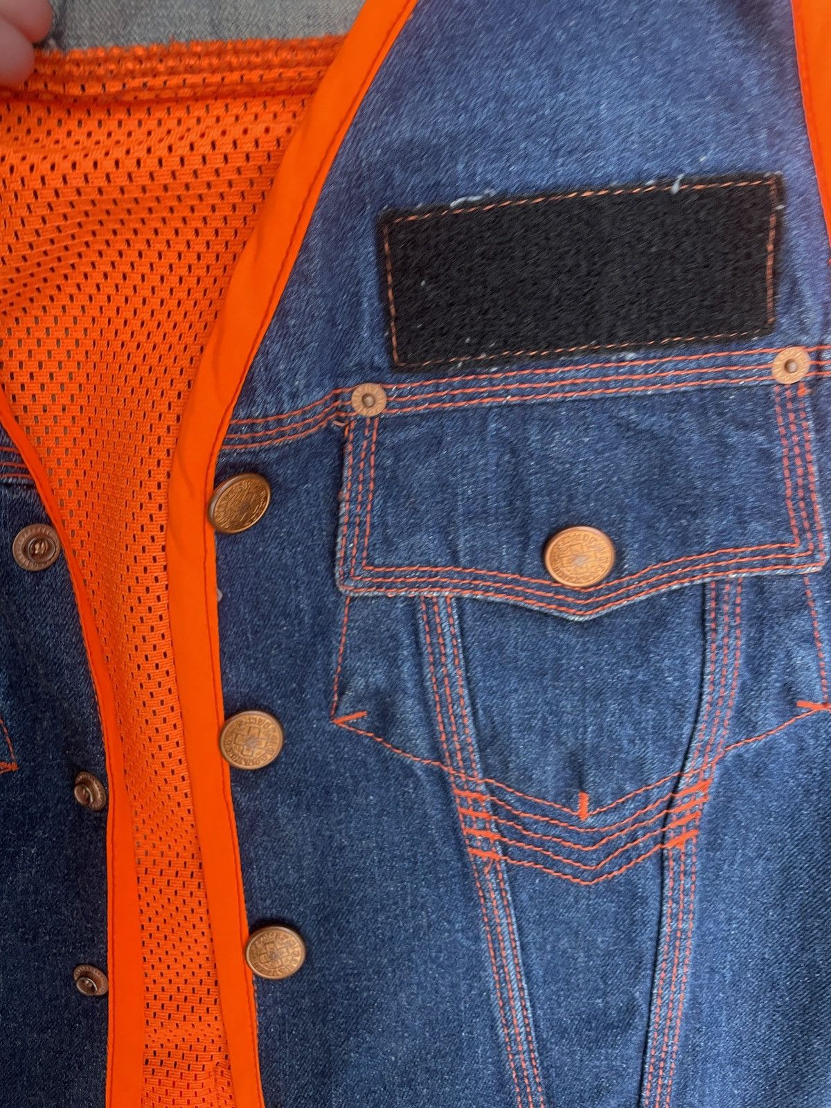 Jean Paul Gaultier Vintage Jean Paul Gaultier Jeans Jacket Vest Mesh Medium Size M / US 6-8 / IT 42-44 - 6 Thumbnail