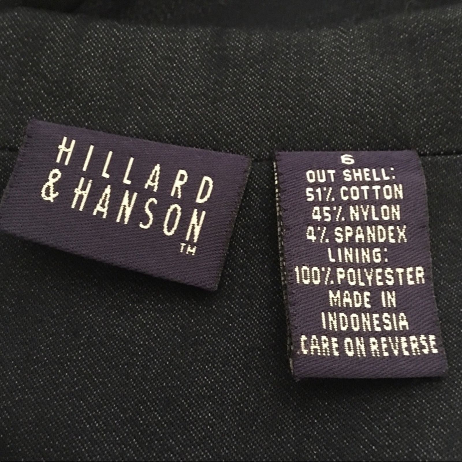 Vintage Hillard and Hanson dark blue denim look pant suit Size ONE SIZE - 8 Thumbnail