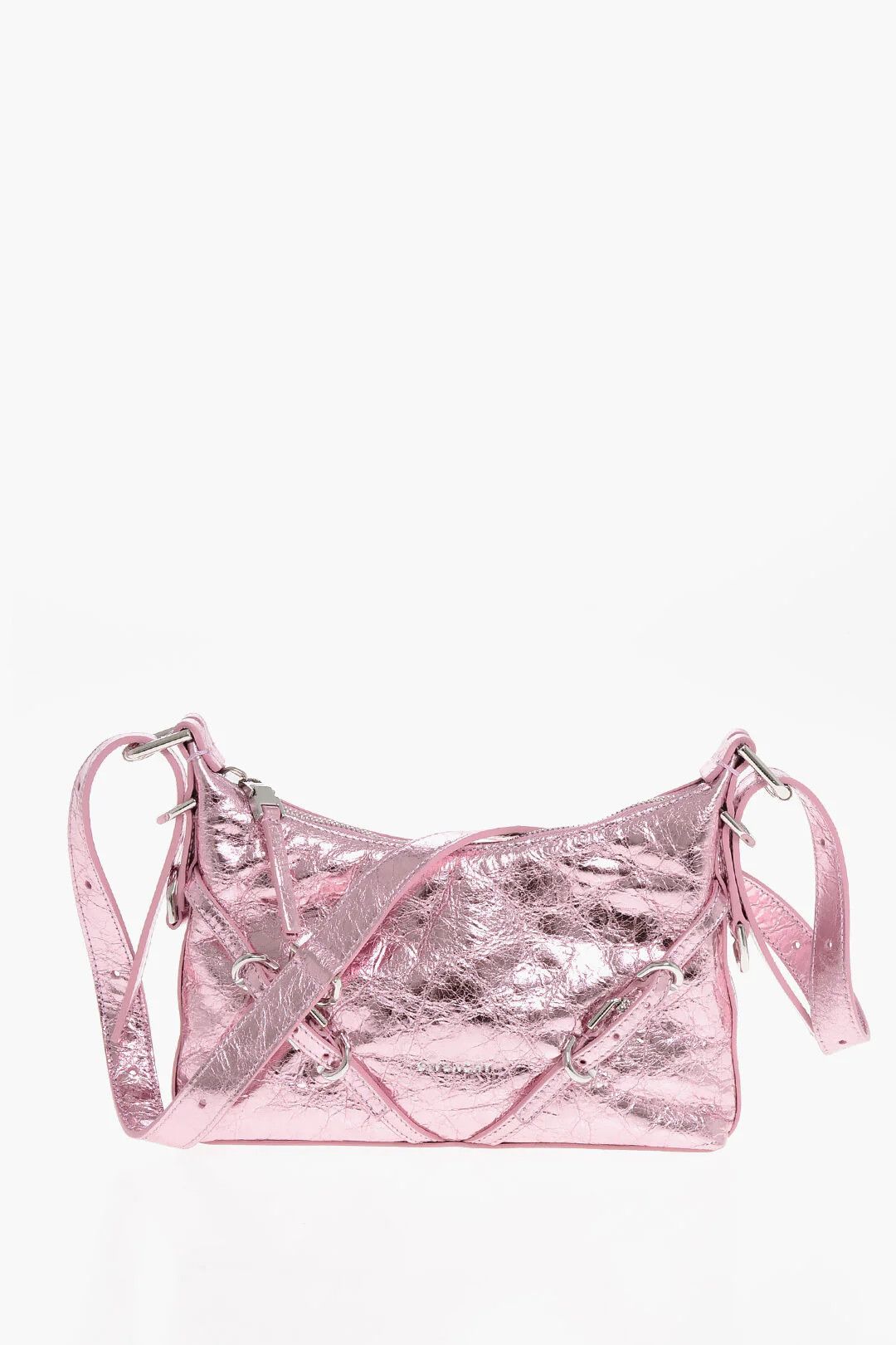Givenchy og1mm0326 Size: OS / Lamé Leather Shoulder Bag in Pink Size ONE SIZE - 1 Thumbnail