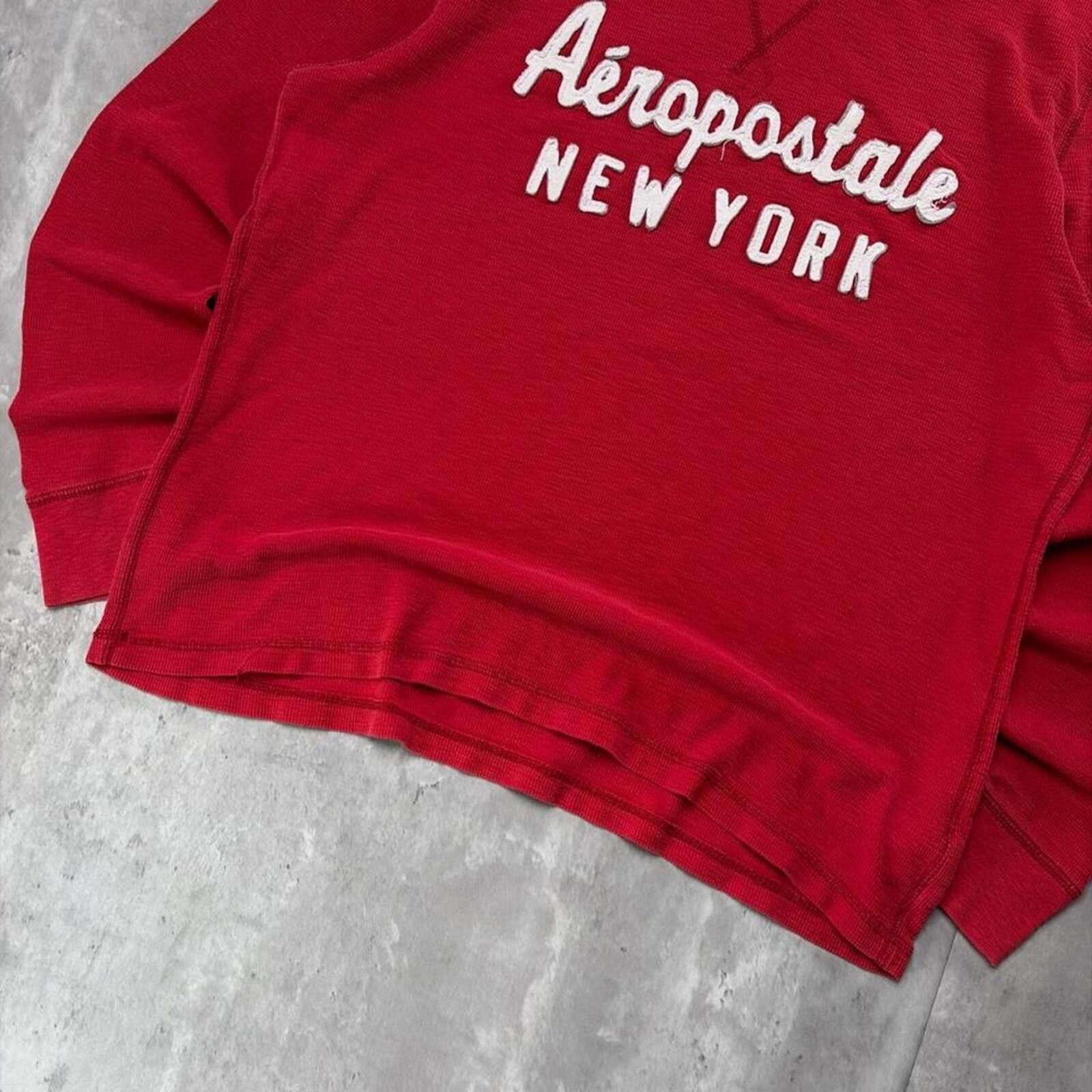 Aeropostale Y2K Red Aeropostale Surf Grunge Long Sleeve Thermal Shirt Size US XL / EU 56 / 4 - 4 Thumbnail