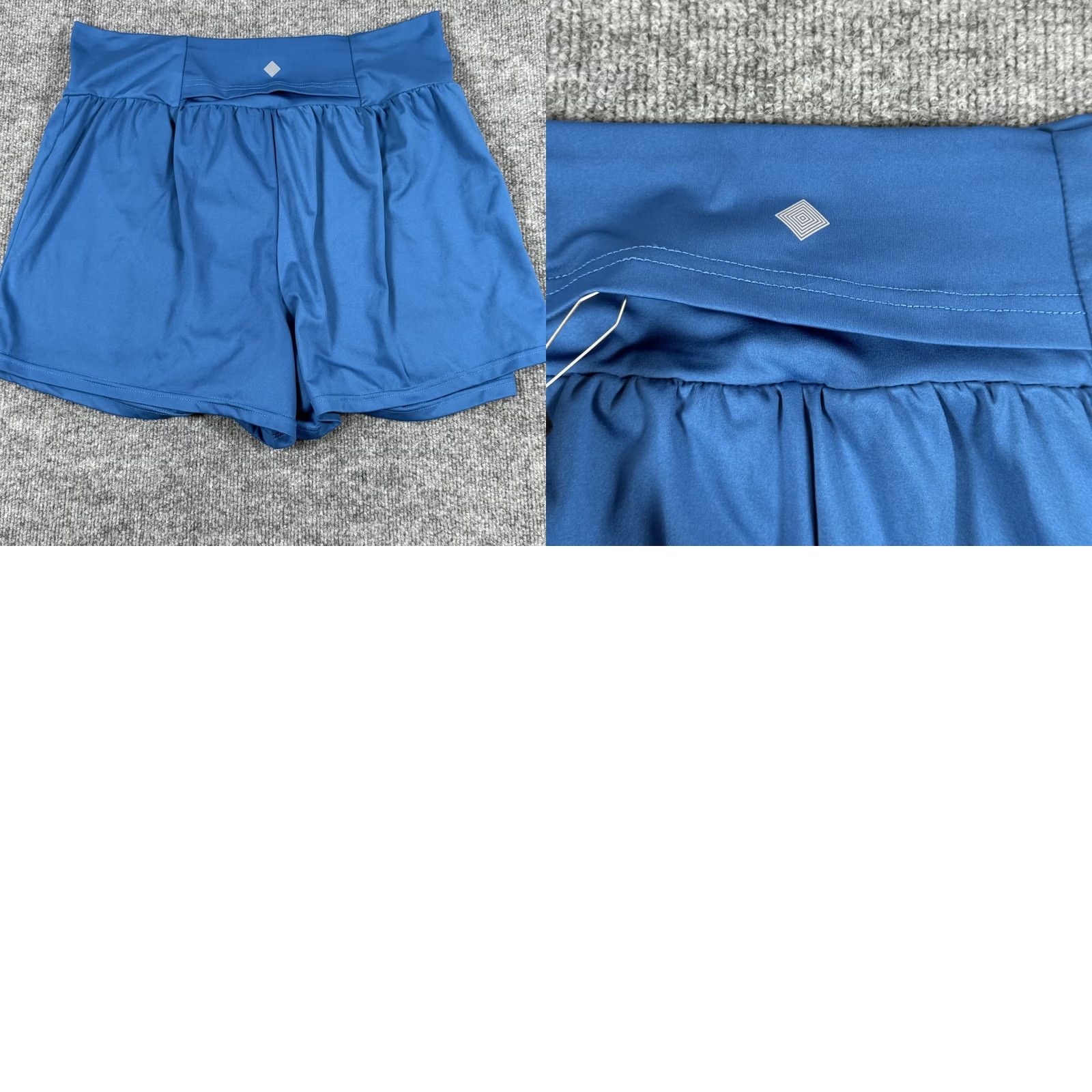 Vintage Rise by Lularoe Shorts Womens 1X High Rise Stretch Activewear Lounge Comfort Blue Solid 分析 Size 40" / US 18 - 9 Thumbnail
