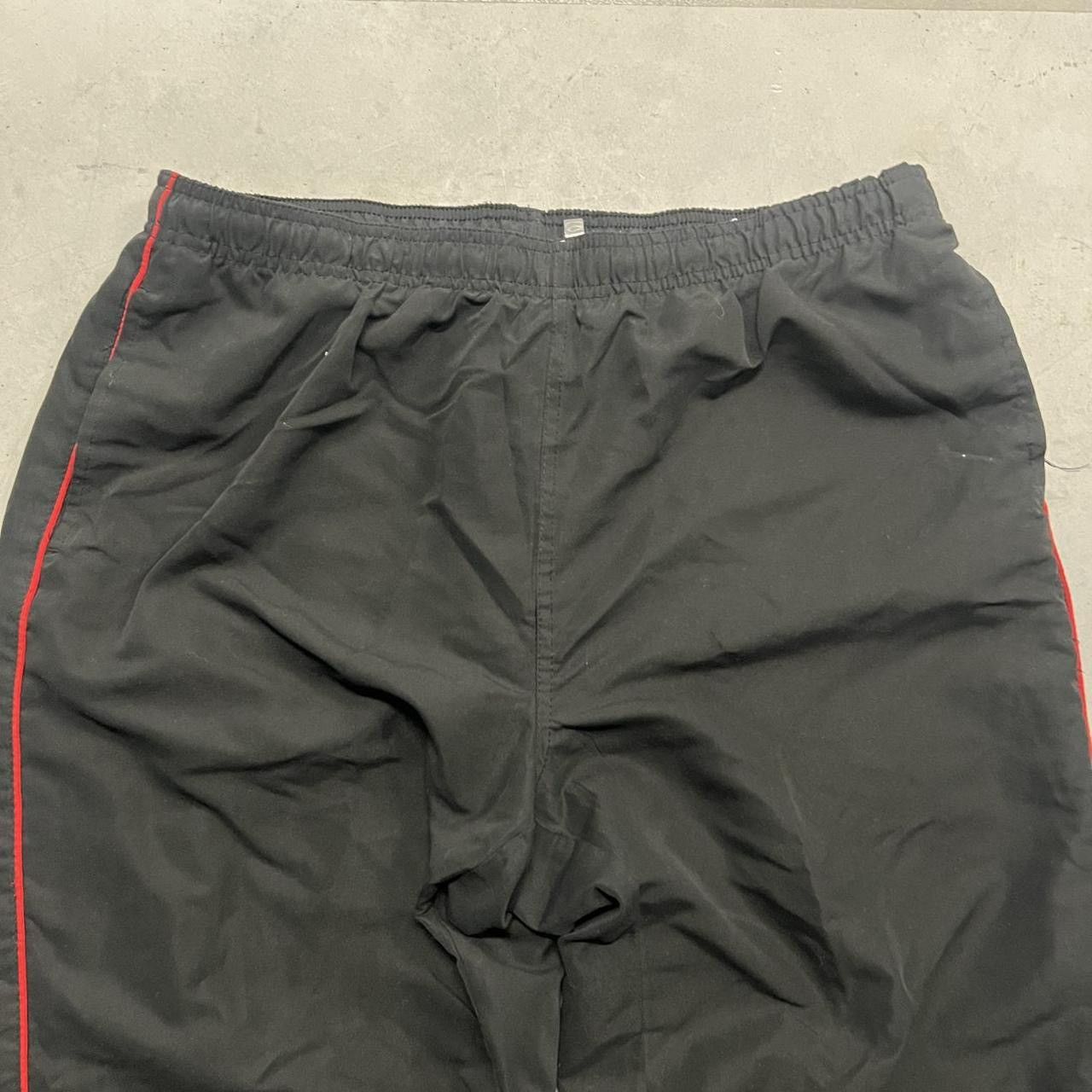 Vintage Crazy Vintage Baggy Black and red wide leg Track pants Size US 34 / EU 50 - 3 Thumbnail