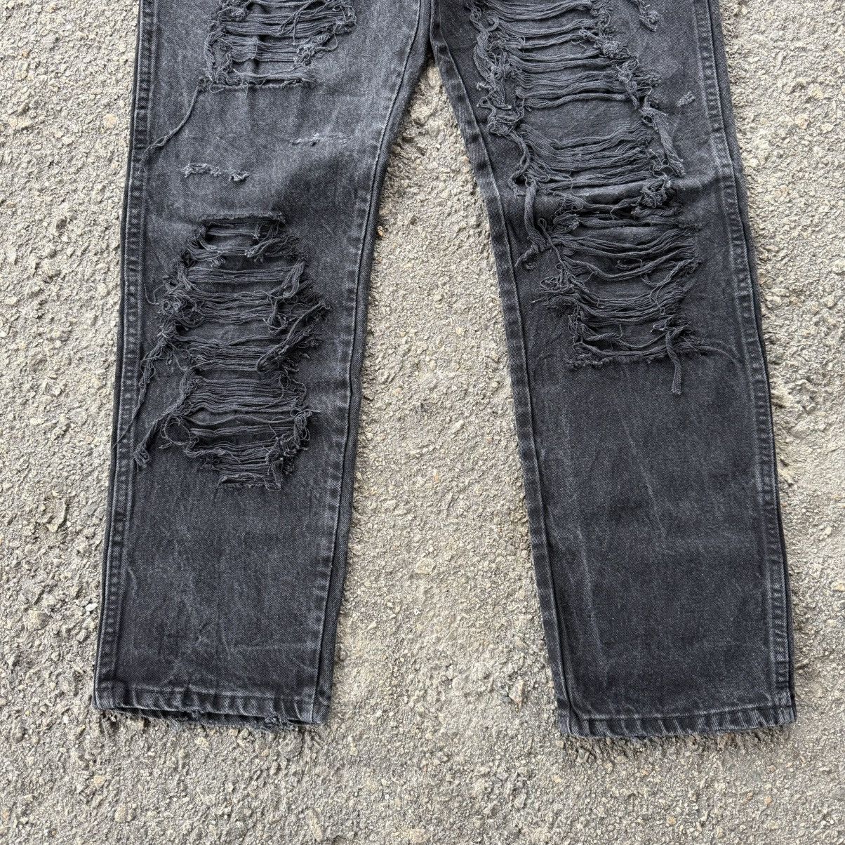 Rustler Vintage rustler black rippep Jean denim pants Size US 36 / EU 52 - 4 Thumbnail