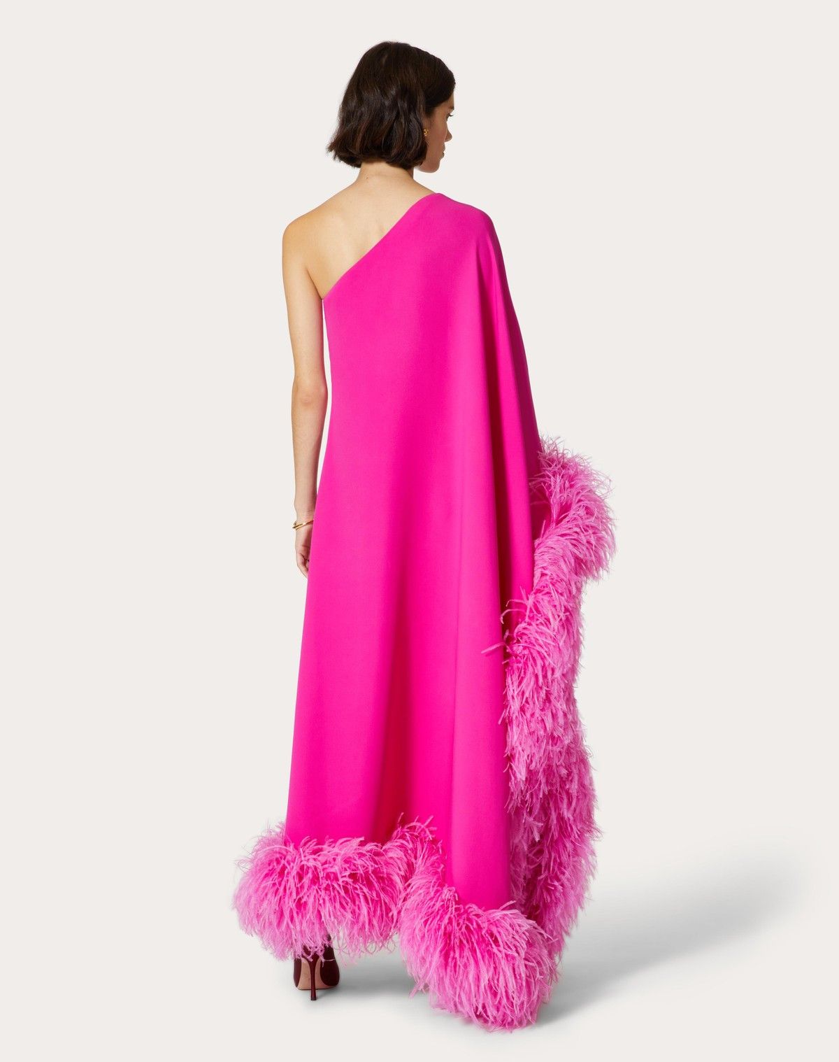 Valentino o1s1wg110525 Cady Couture Dress in Pink Size L / US 10 / IT 46 - 5 Thumbnail