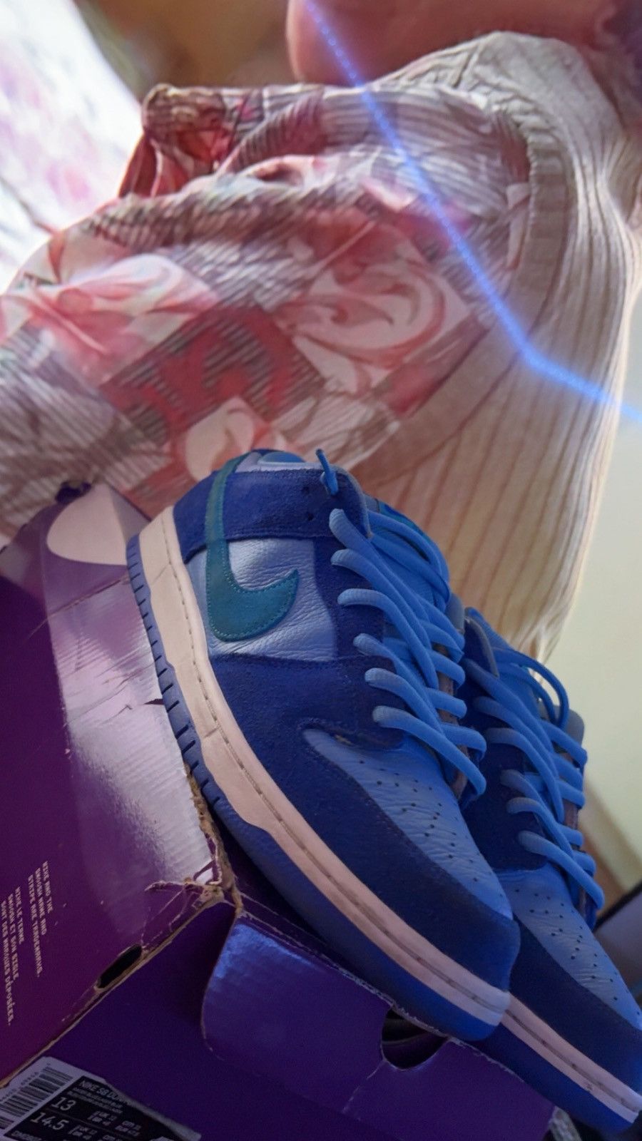 Nike SB Nike SB dunk low Blue Raspberry size 13 Size US 12 / EU 45 - 3 Thumbnail