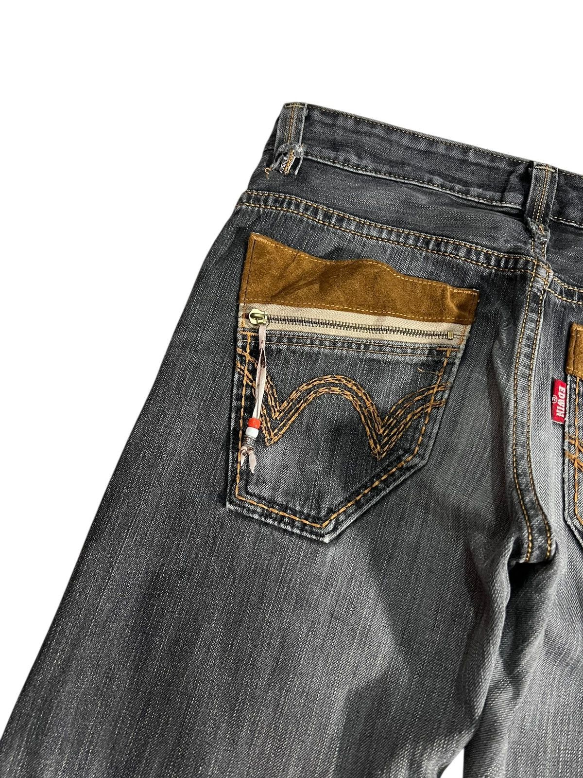 Edwin Flare Jean Edwin Exclusive Vintage XV Navajo Faded Distress Size US 33 - 15 Thumbnail