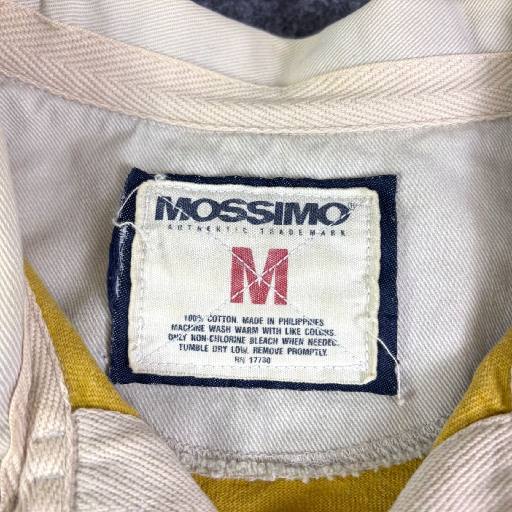 Mossimo Mossimo Vintage Mens Rugby Shirt Yellow Striped Long Sleeve Cotton Polo Medium Size US M / EU 48-50 / 2 - 2 Thumbnail