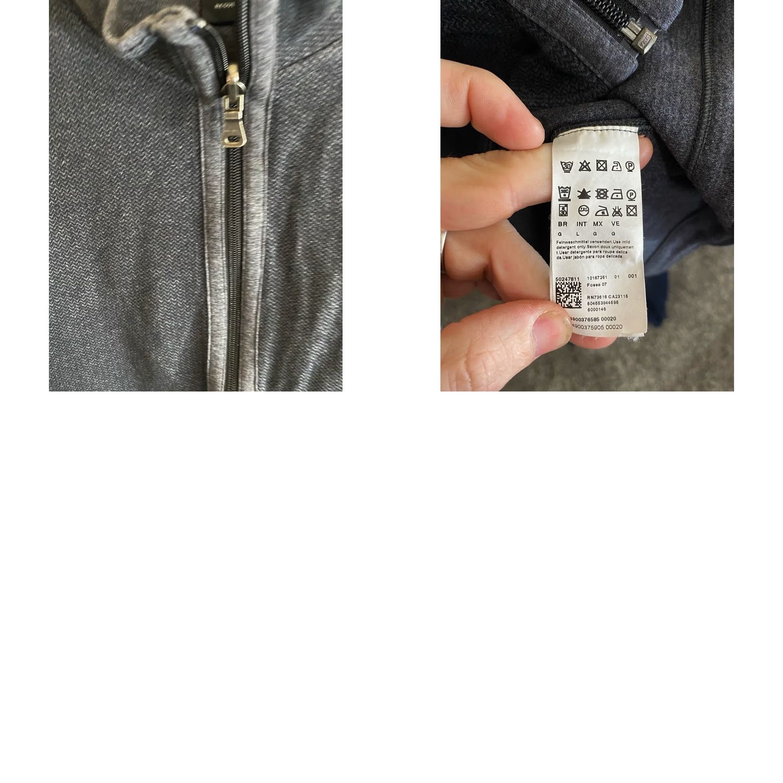 Hugo Boss Hugo Boss Sweater Men Large L Gray Zippered Track Length 27.5 Size US L / EU 52-54 / 3 - 8 Thumbnail