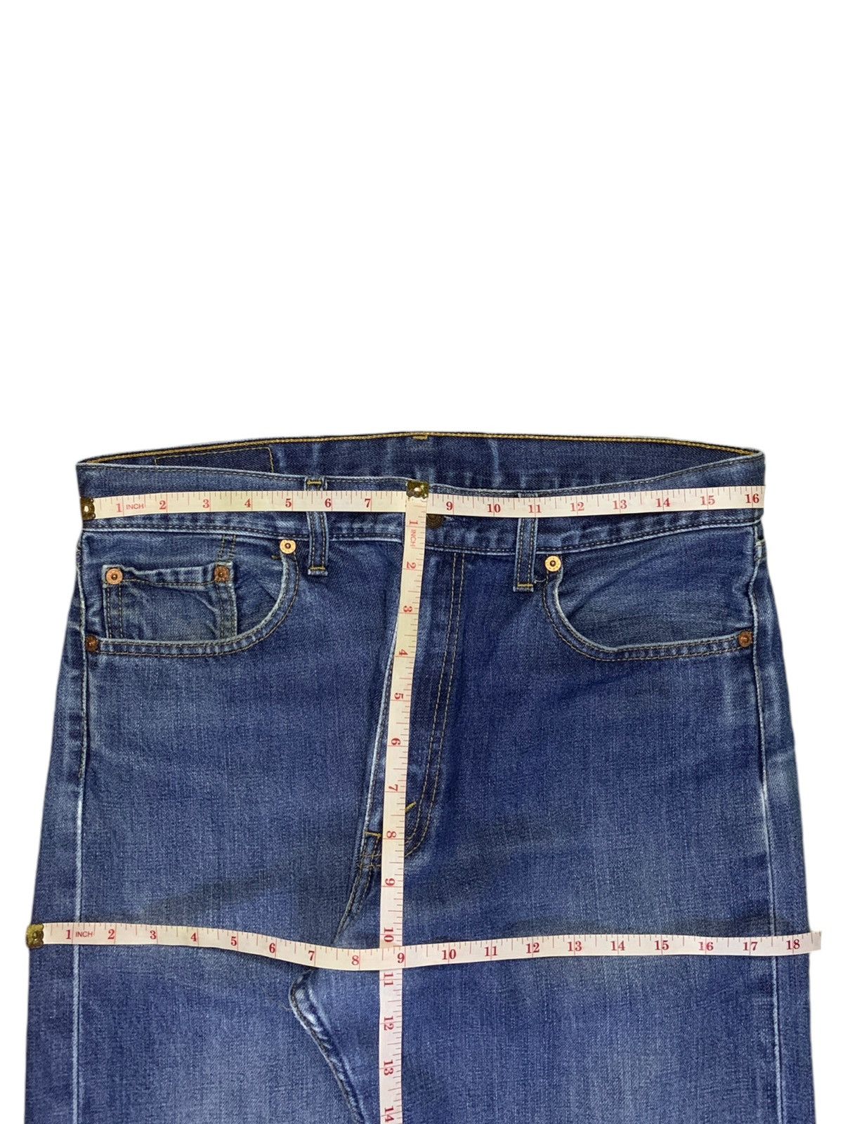 Levi's SALES🔥Vintage 90s Levis 505 Blue Wash Distress Loose Jeans Size US 33 - 12 Thumbnail