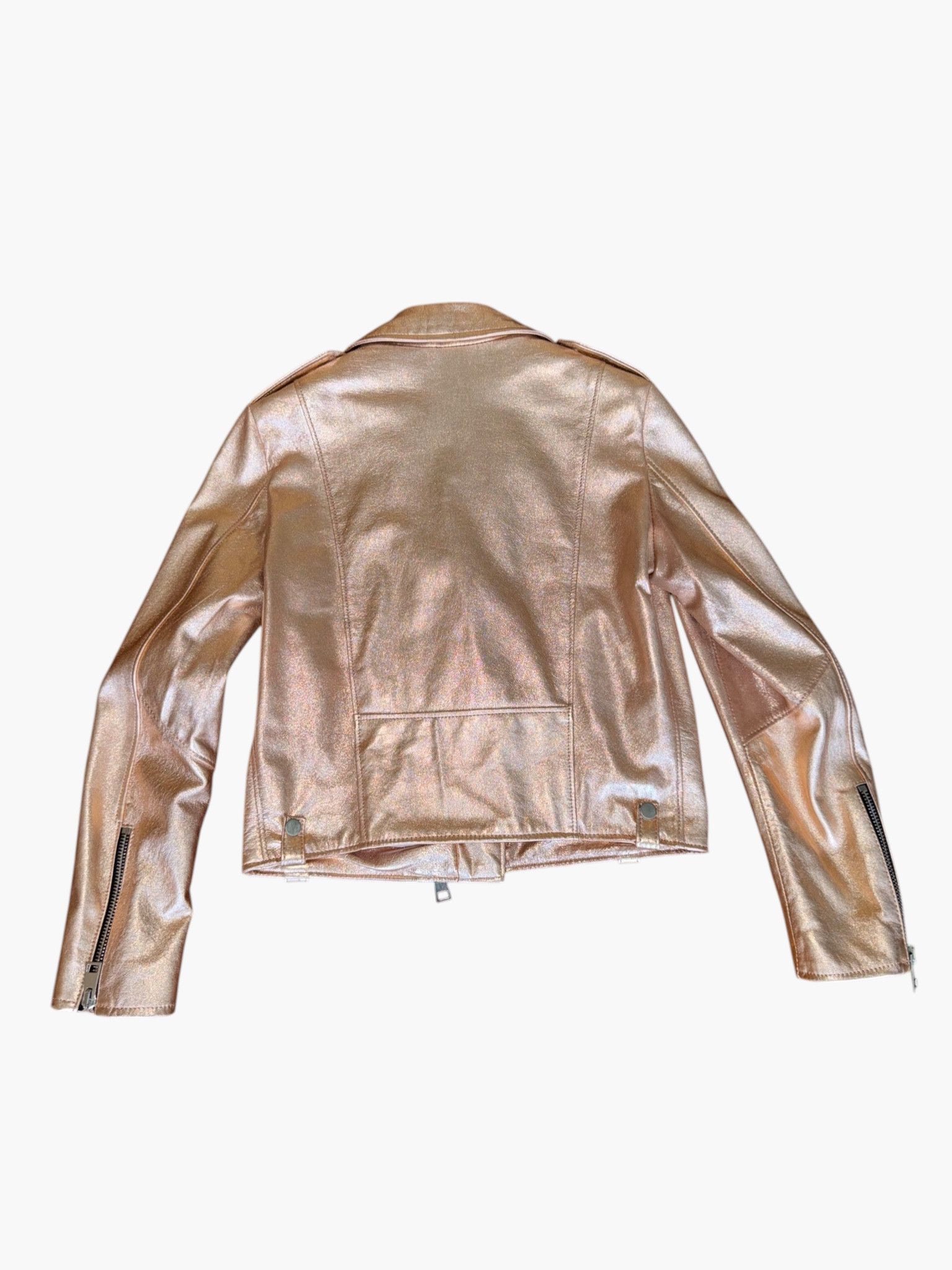 Other Milano Boutique - Pink Rockstar Leather Jacket Size S / US 4 / IT 40 - 2 Thumbnail
