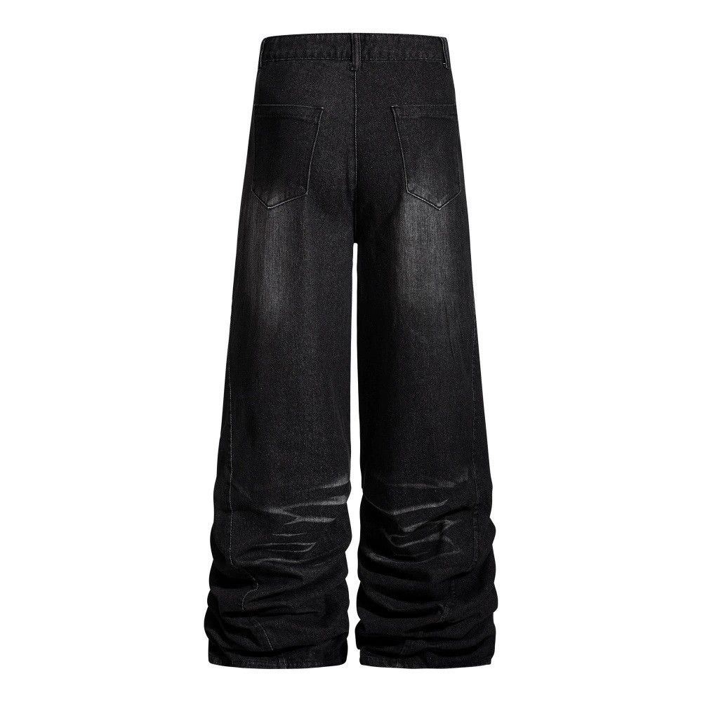 Jean Men's multi-pocket workwear ripped washed jeans Size US 32 / EU 48 - 2 Thumbnail