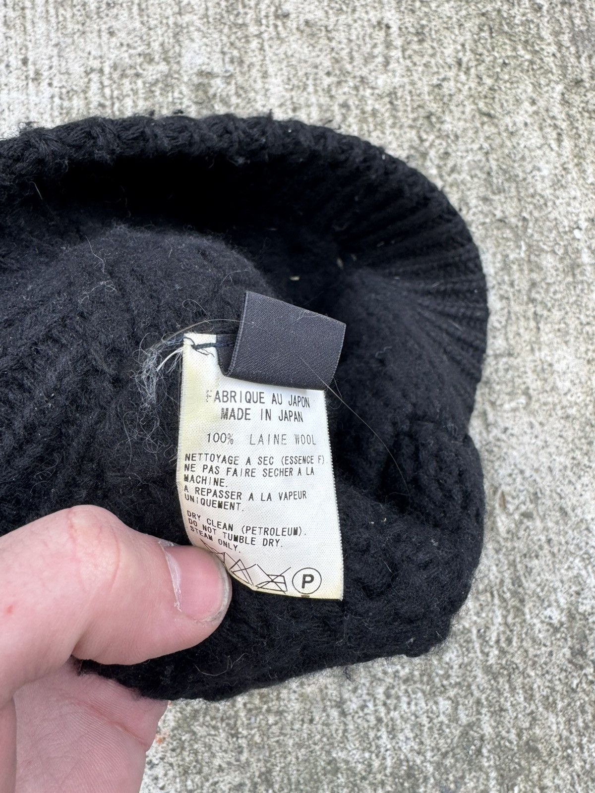 Yohji Yamamoto Chunky knit wool beanie Size ONE SIZE - 4 Thumbnail