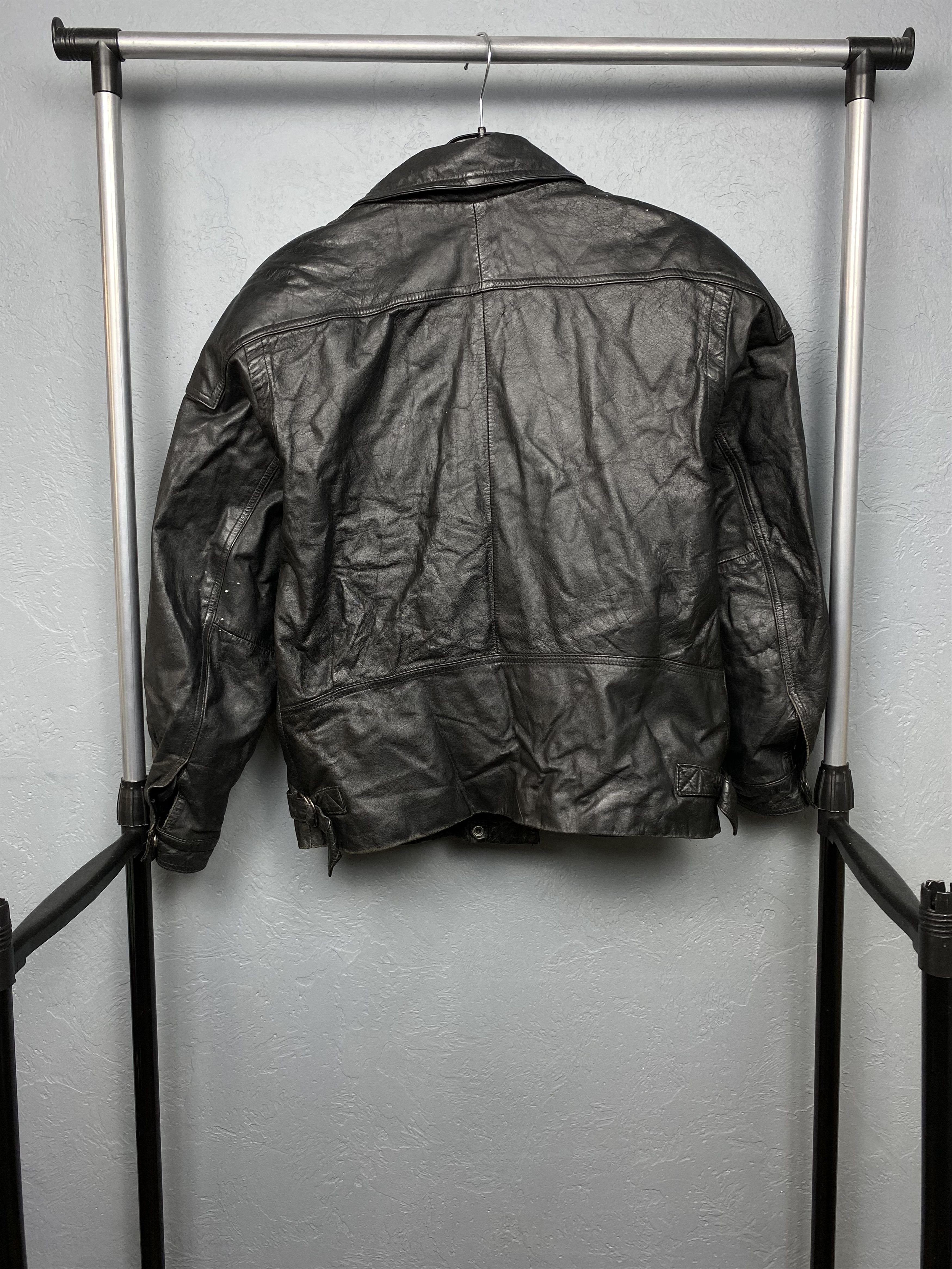 Vintage St Michael Vintage Leather Biker Jacket Size US S / EU 44-46 / 1 - 9 Thumbnail