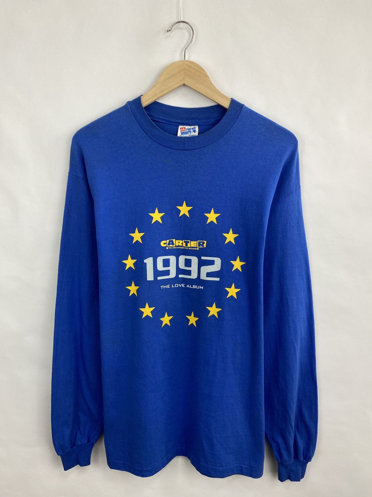 Hanes Vintage 1992 Charter The Love Album Peace Long Sleeve Y2K Size US L / EU 52-54 / 3 - 3 Thumbnail