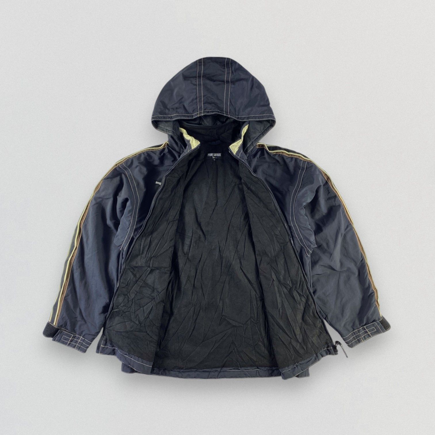 Japanese Brand Vintage Point Square Windbreaker Hooded Full-Zip Jackrt Size US M / EU 48-50 / 2 - 2 Thumbnail