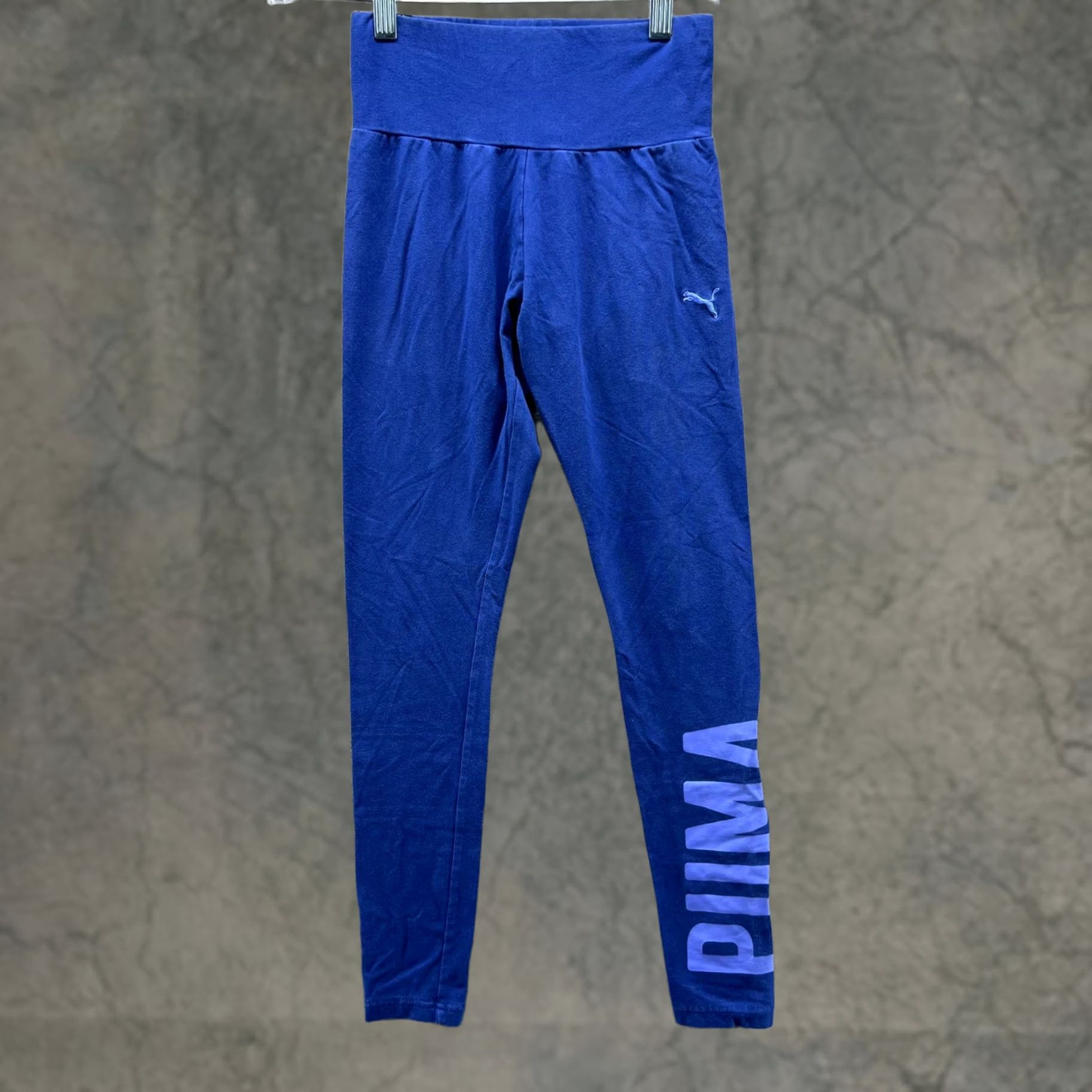 Puma PUMA Leggings Pants Womens Medium Blue Fleece Athletic Skinny Pockets Size 32" / US 10 / IT 46 - 1 Thumbnail