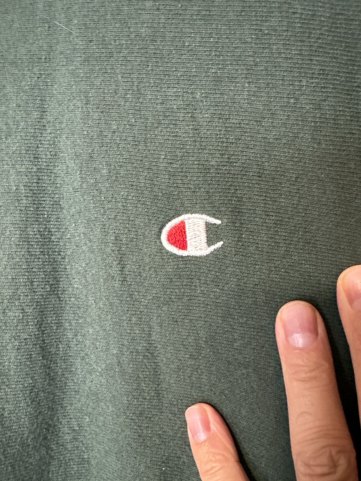 Champion × Vintage Vintage 90s Champion Reverse Weave Crewneck Sweatshirt Green Size US L / EU 52-54 / 3 - 3 Thumbnail