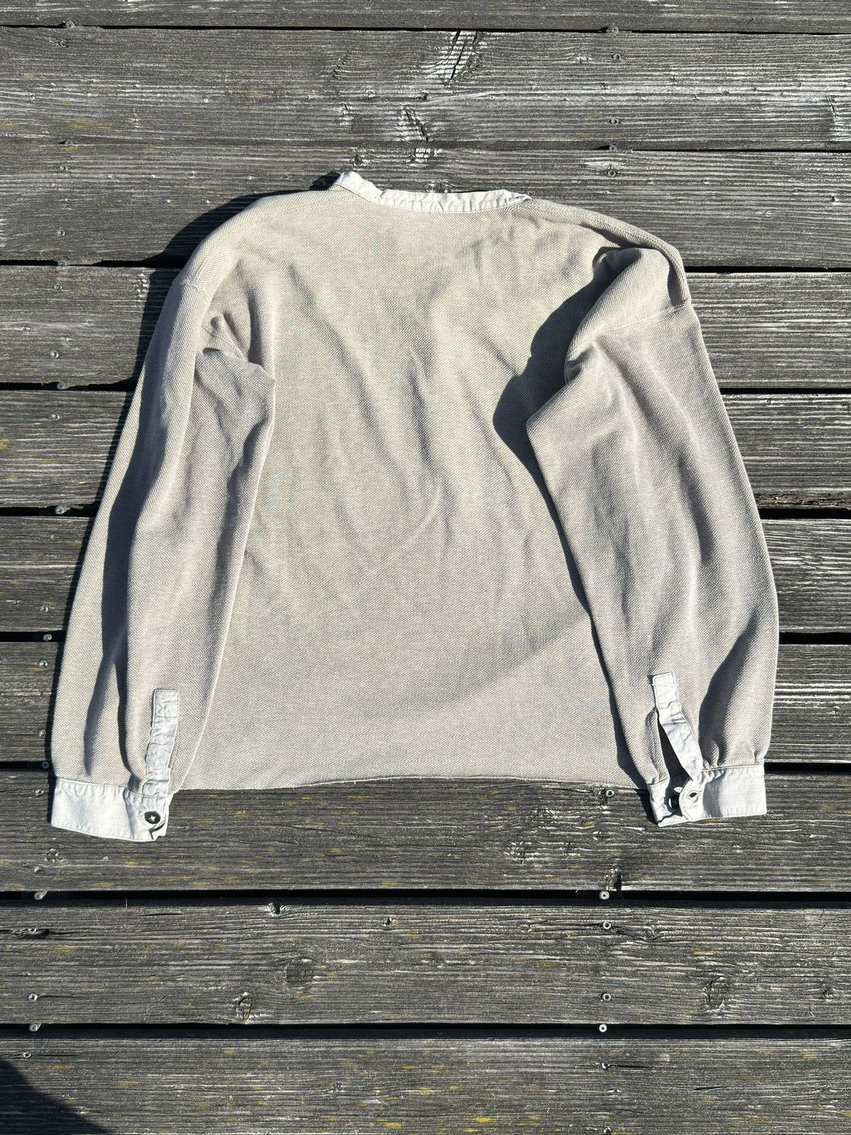 Vintage 1990s Military Henley Beige Size US M / EU 48-50 / 2 - 2 Thumbnail