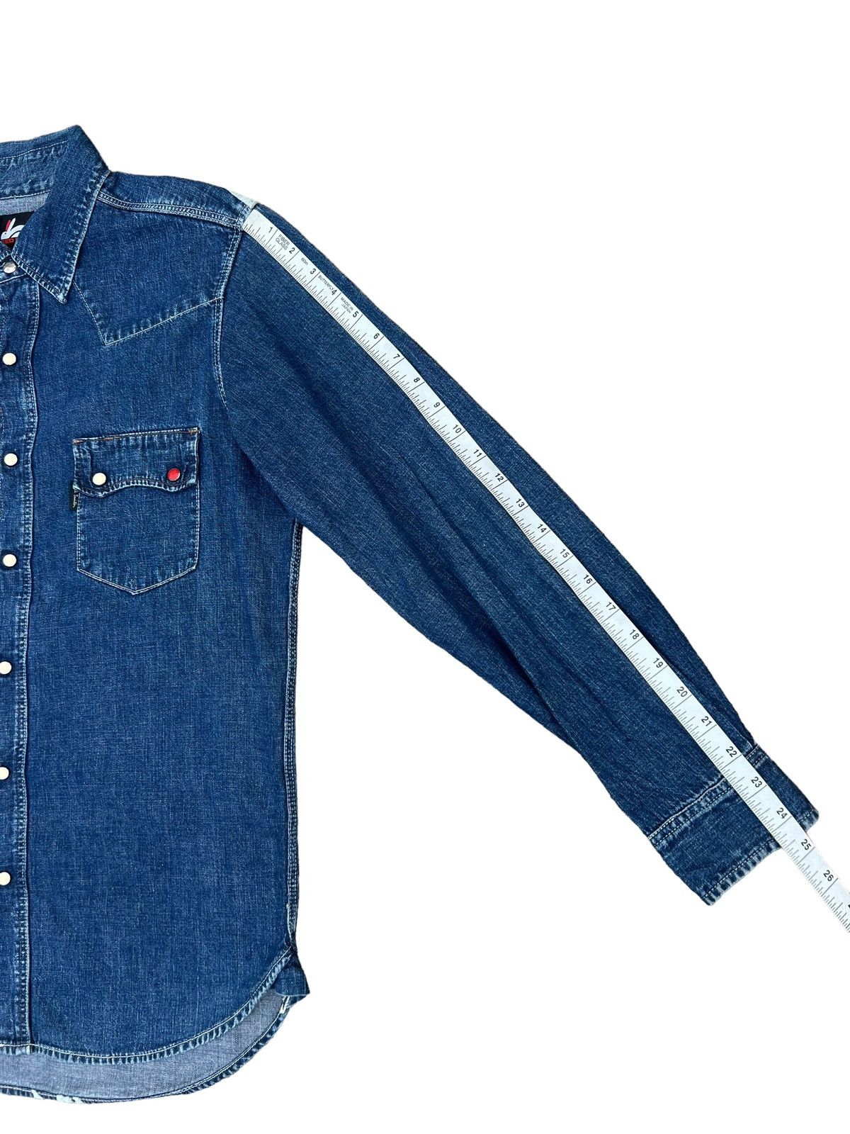 Paul Smith × Vintage Vintage Paul Smith Red Ear Subcul Homo Taurus Denim Shirt Size US L / EU 52-54 / 3 - 4 Thumbnail