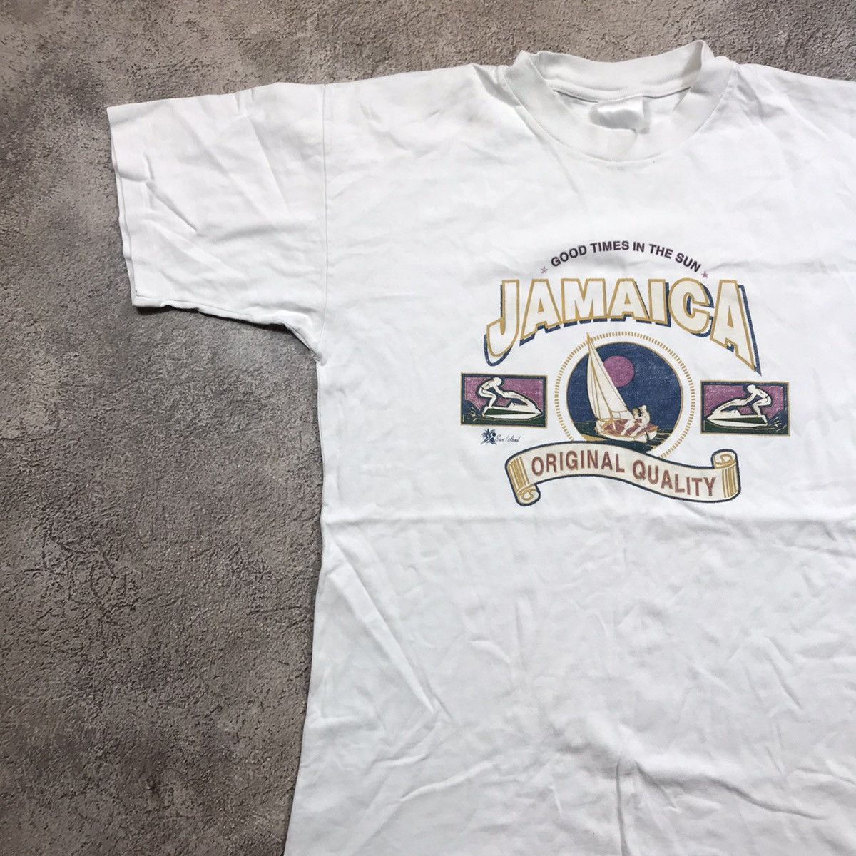 Vintage Vintage 90s Jamaica Graphic Tee Sun Faded Streetwear Slim XL Size US XL / EU 56 / 4 - 2 Thumbnail