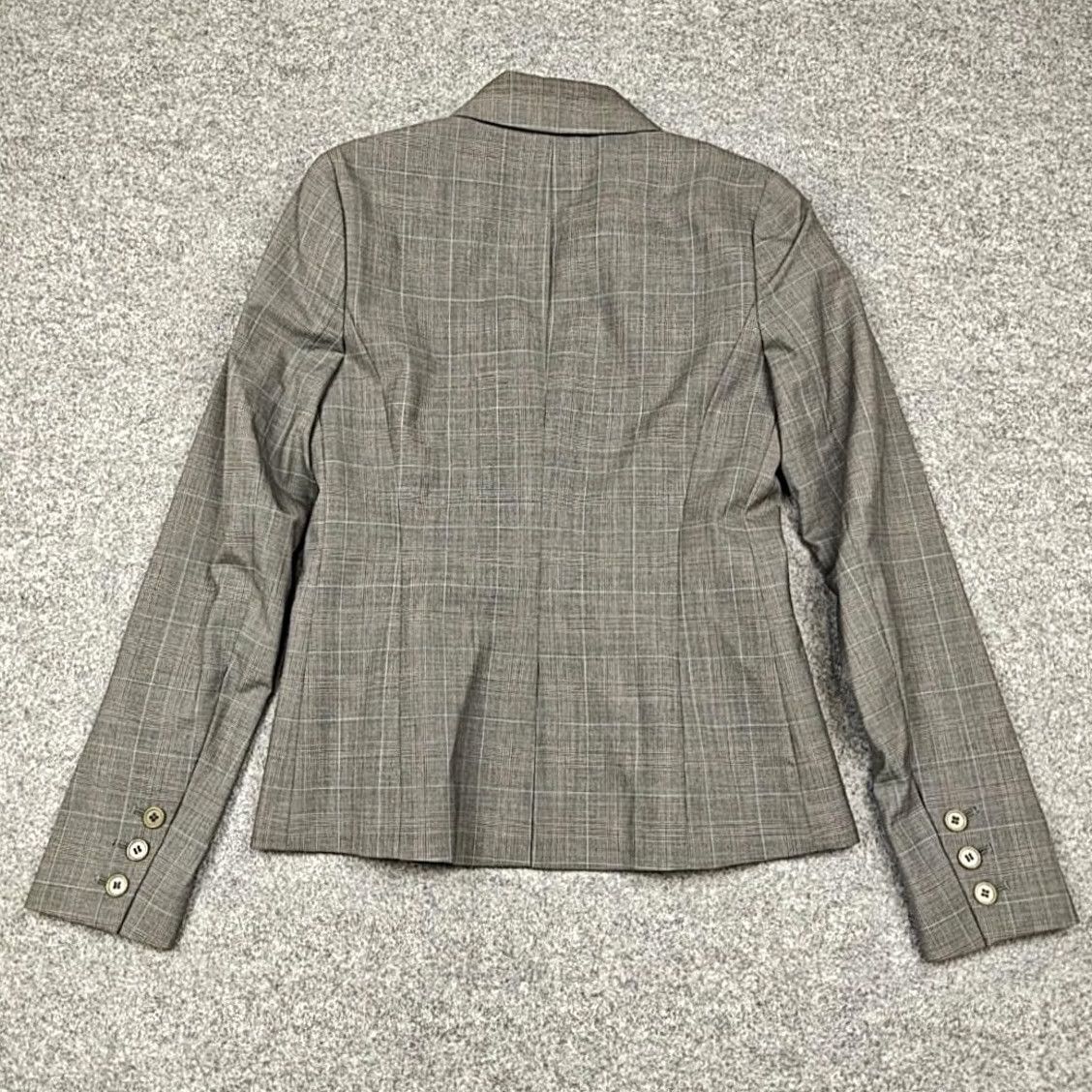 Theory Theory Blazer Womens 2 Gray Plaid Two-Button Lined Jacket Workwear Size XS / US 0-2 / IT 36-38 - 6 Thumbnail