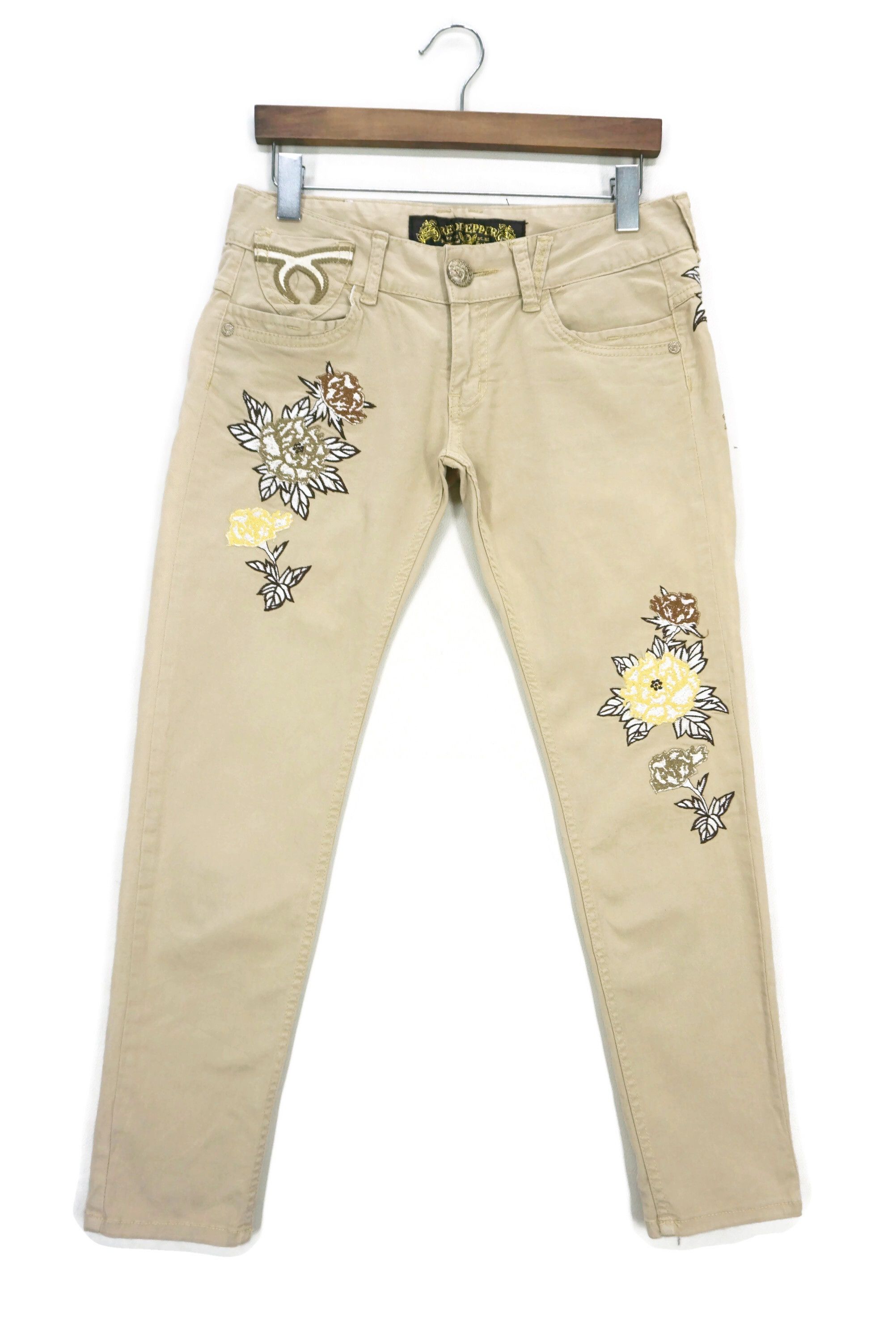 Japanese Brand Red Pepper Jeans Size 26 fit W30xL28 Embroidered Skinny Size 26" / US 2 / IT 38 - 1 Thumbnail