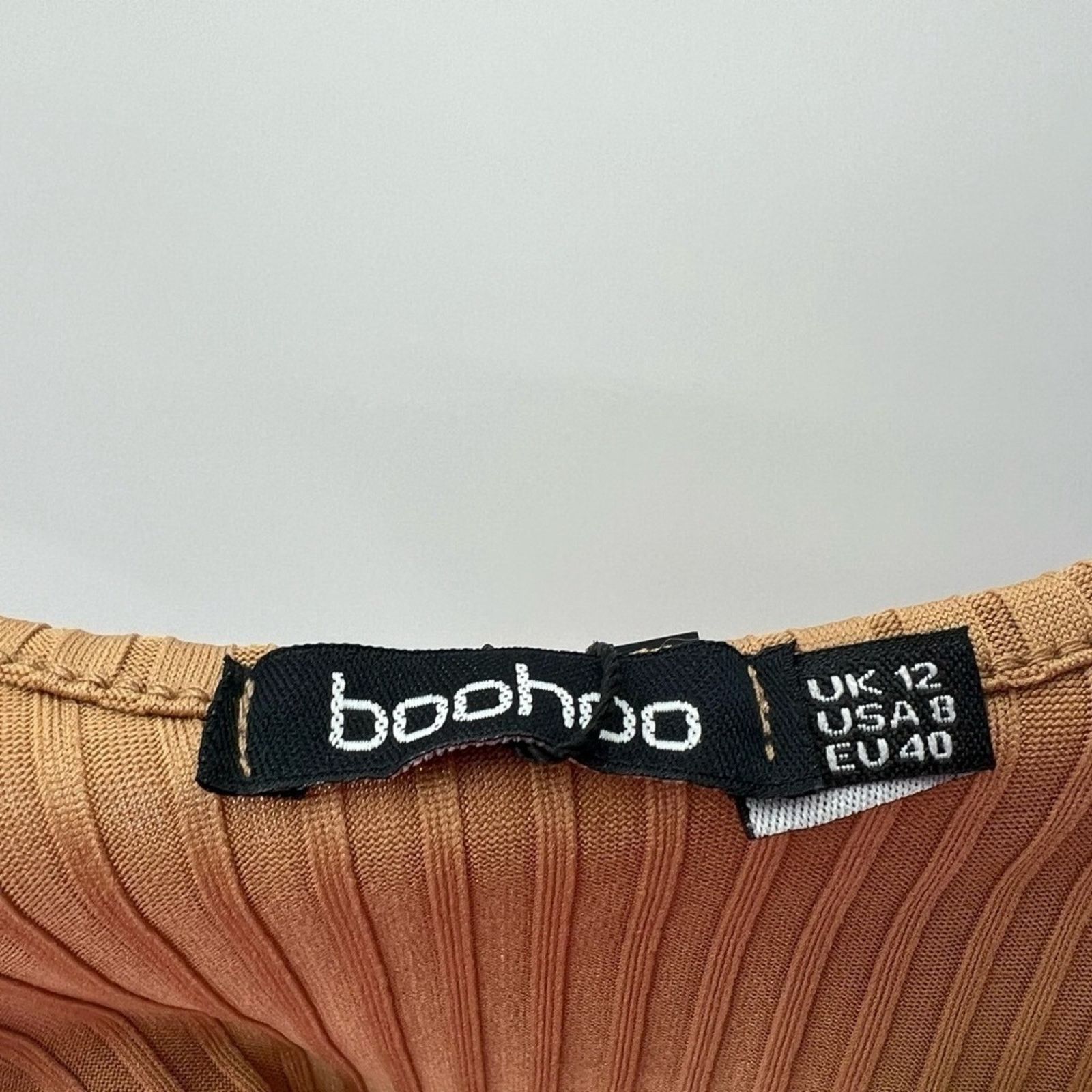 Boohoo Boohoo Tan Ribbed Knit Scooped Cropped Tank Top Size 12 NWT Size XL / US 12-14 / IT 48-50 - 8 Thumbnail