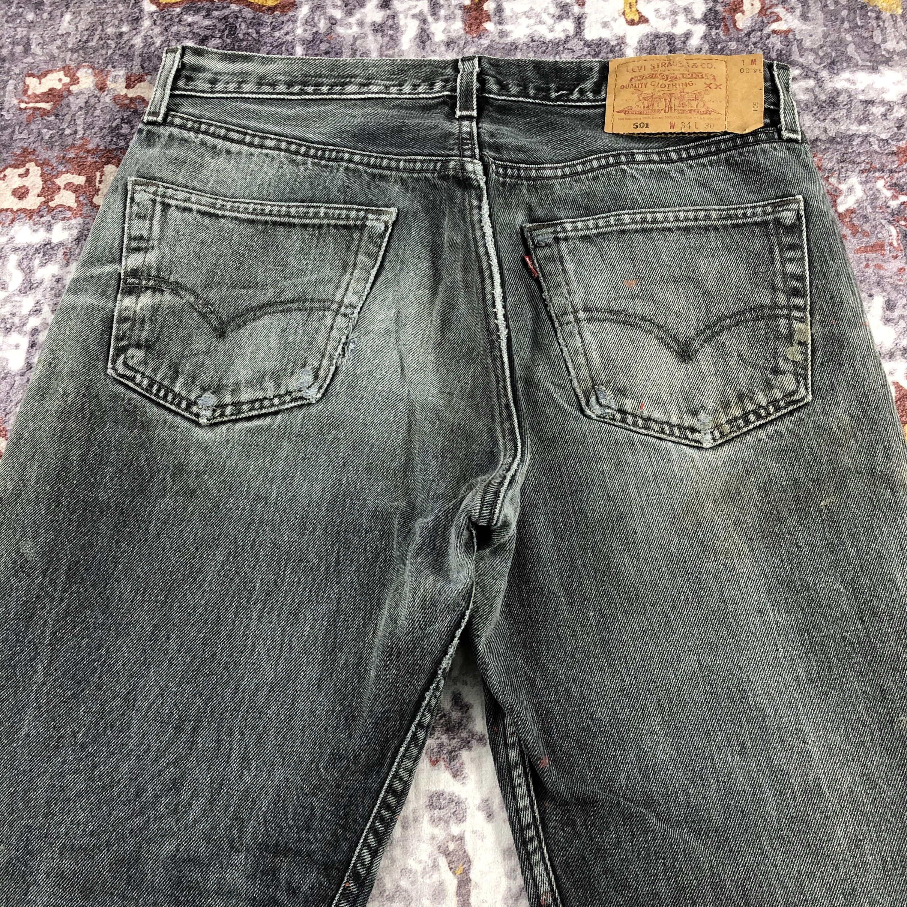 Levi's × Vintage Vintage 90s Levis 501 Sunfaded Jeans-JM2365 Size US 33 - 4 Thumbnail
