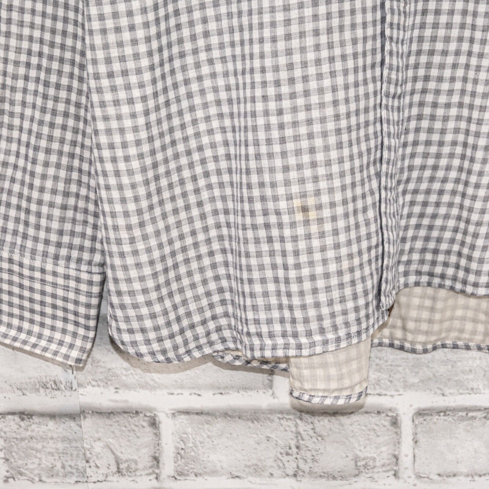 Billy Reid BILLY REID Standard Cut Button up Shirt in Gray Gingham Size US XL / EU 56 / 4 - 6 Thumbnail