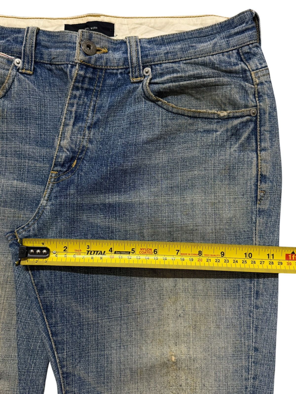 Global Work Vintage Y2K Japanese Global Work Mud Wash Distress Straight Size US 32 / EU 48 - 13 Thumbnail