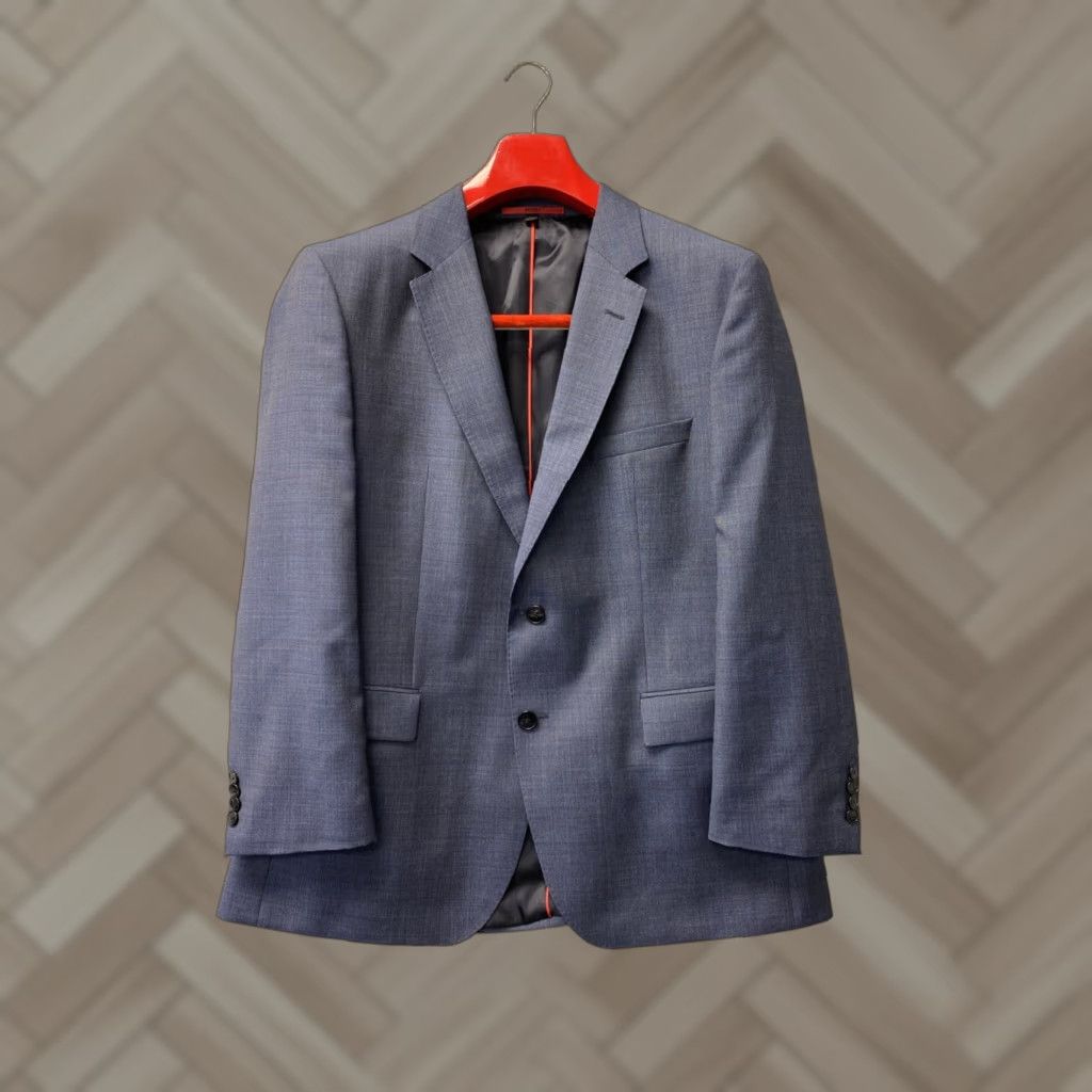 Hugo Boss VINTAGE HUGO BOSS Blazer Men Wool Blue 46R Slim Formal Business Casual Size 46R - 1 Thumbnail