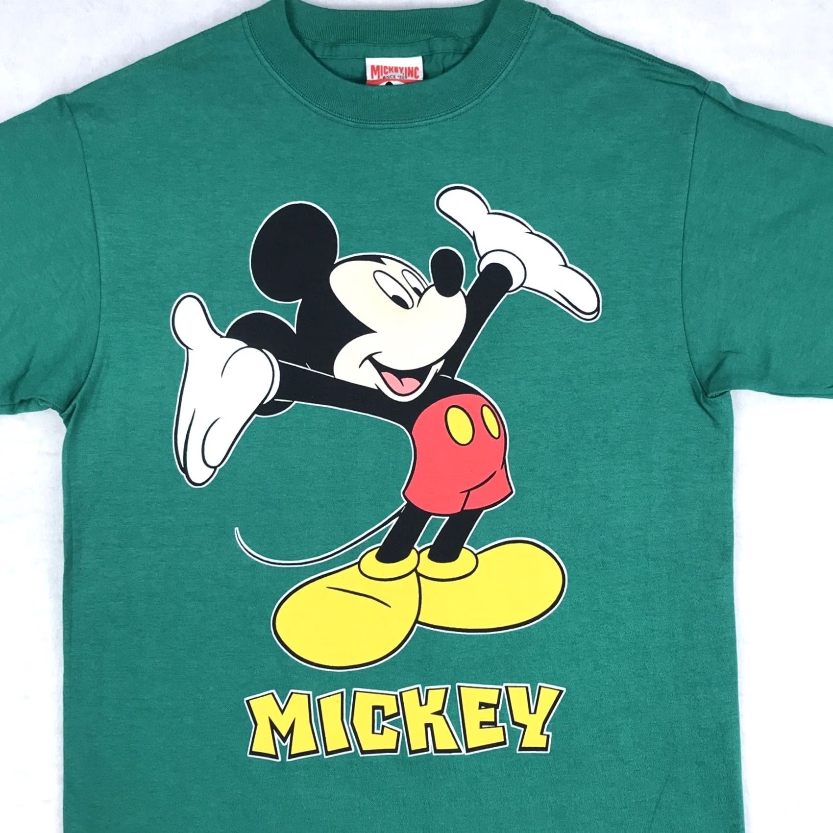 Disney NOS vintage 90s MICKEY MOUSE Walt Disney World T-Shirt SMALL/MEDIUM Green Men Short Sleeve Cotton Regular Size US S / EU 44-46 / 1 - 4 Thumbnail